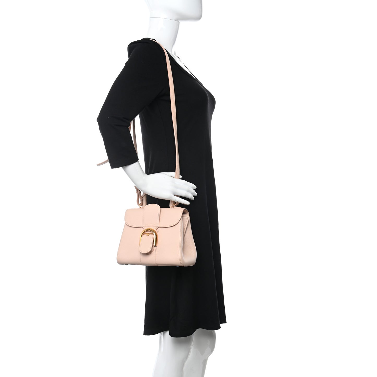 Grained Calfskin Mini Brillant Satchel Light Pink