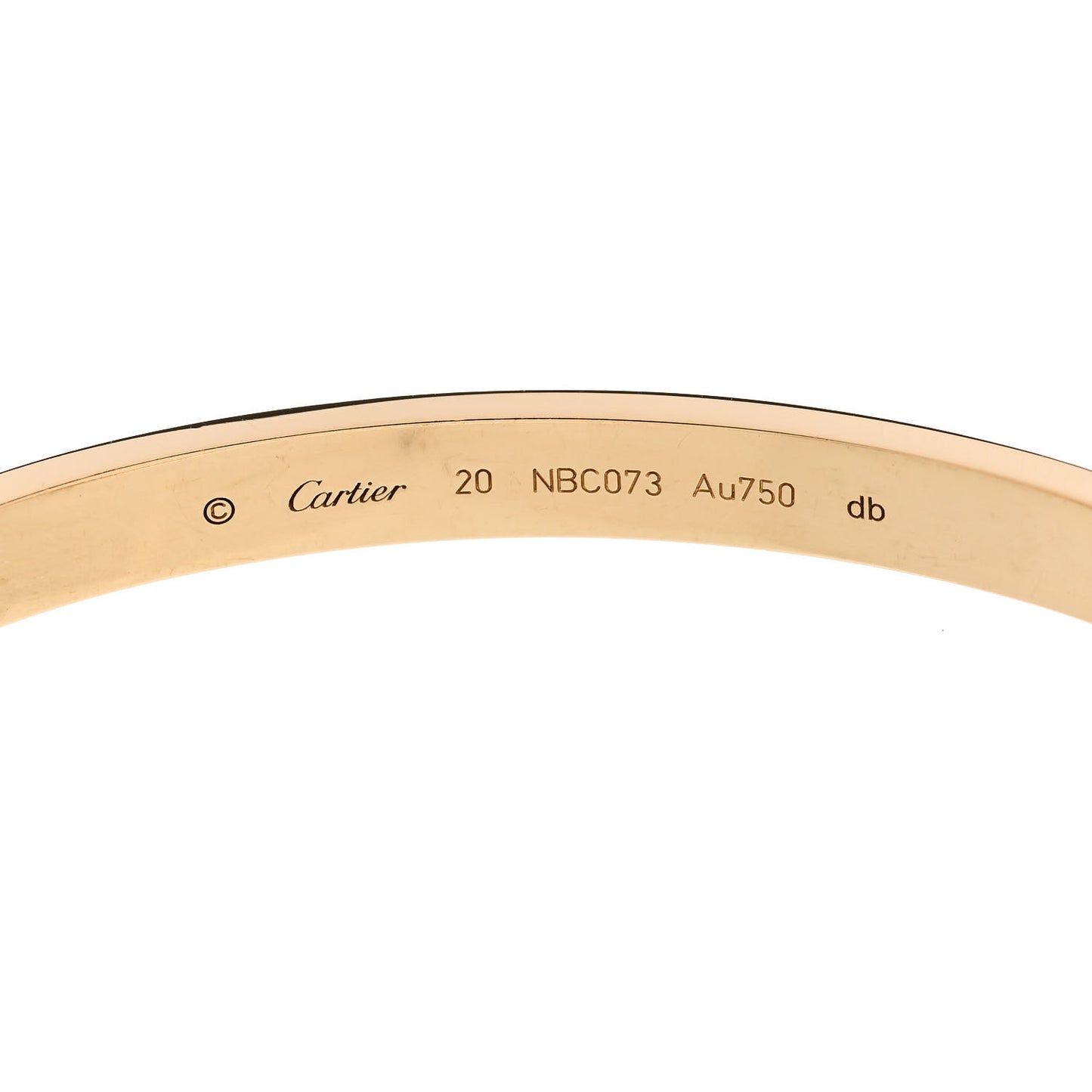18K Yellow Gold LOVE Bracelet 20