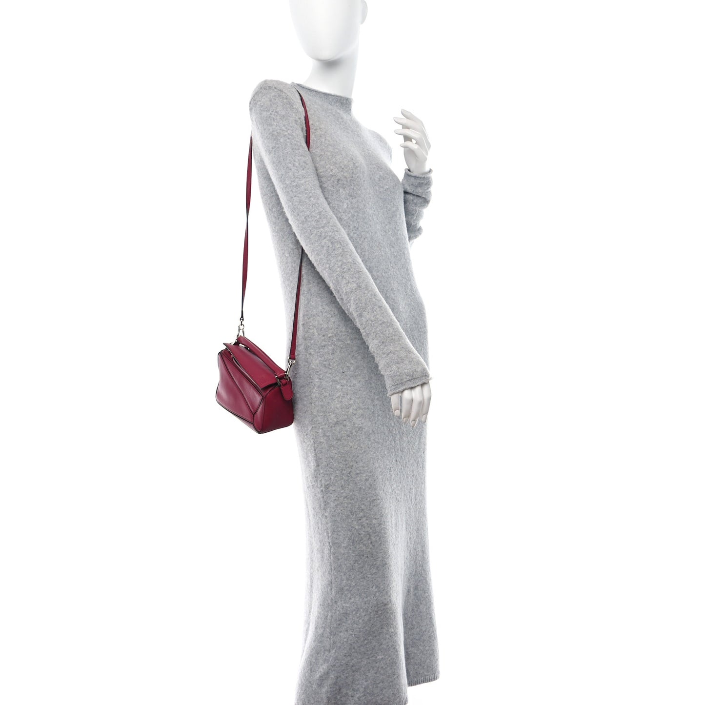 Calfskin Mini Puzzle Bag Raspberry