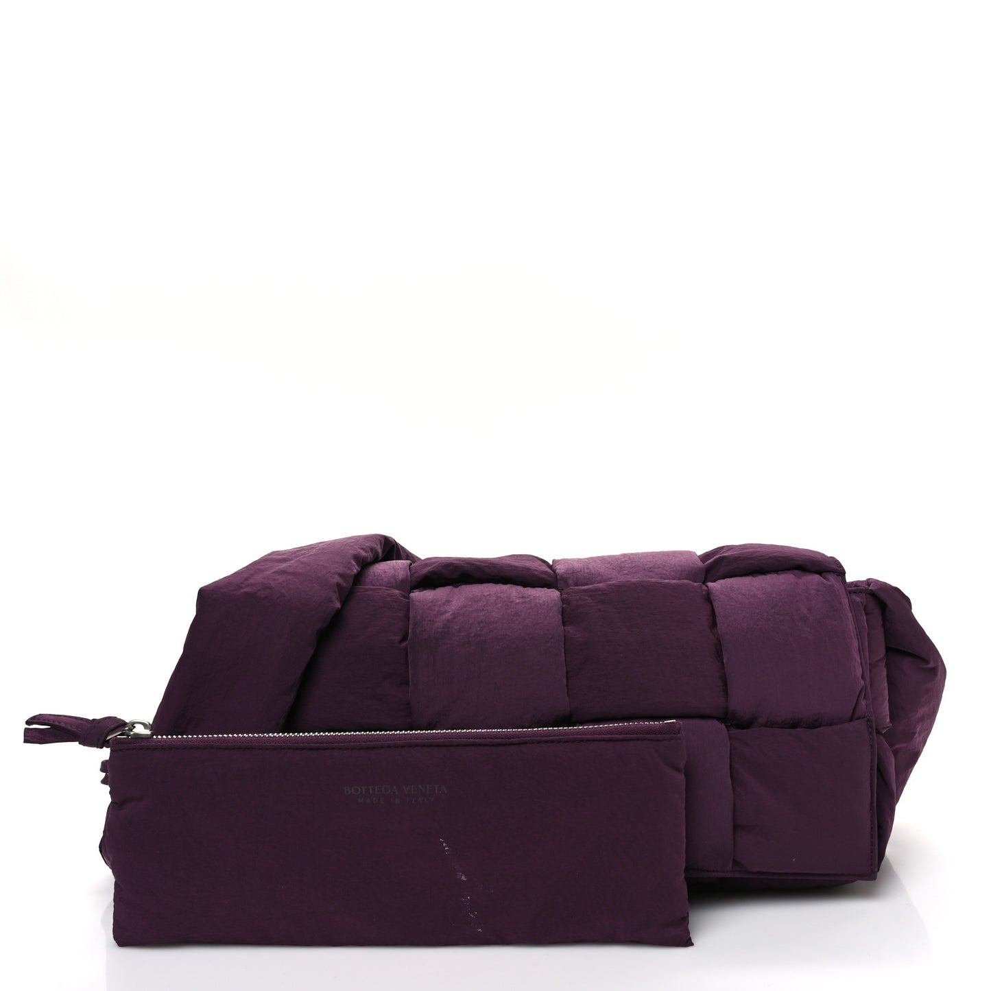 Nylon Intrecciato Padded Tech Cassette Bag Purple