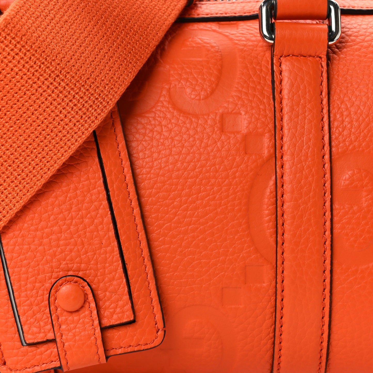 Piuma Calfskin Jumbo GG Embossed Mini Duffle Bag Good Orange