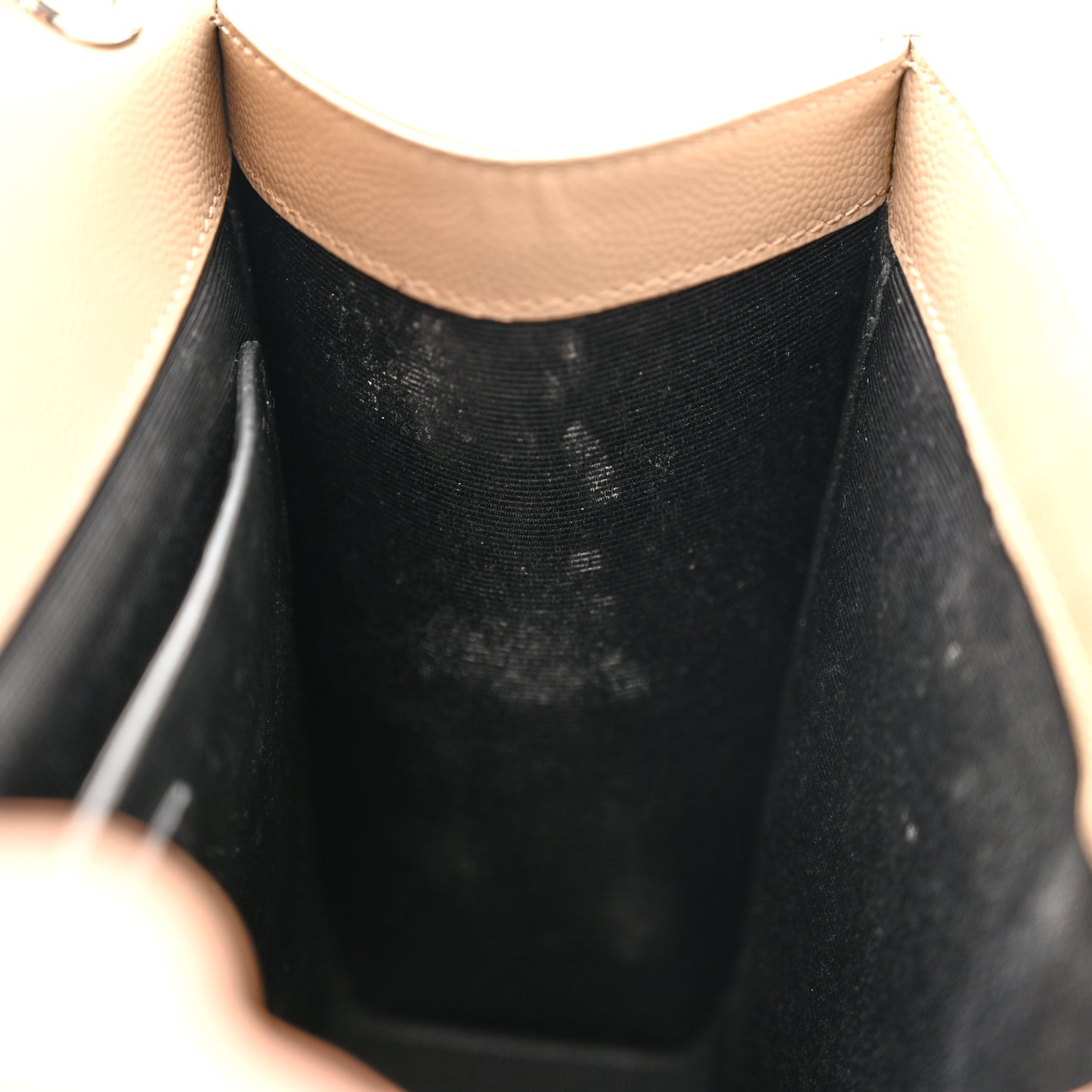 Grain De Poudre Textured Mixed Matelasse Medium Triquilt Monogram Satchel Dark Beige
