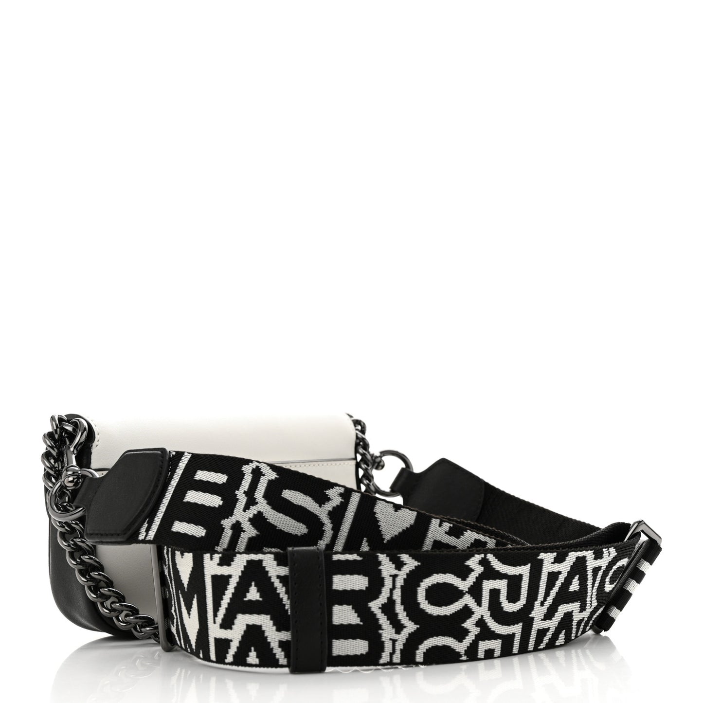 Lambskin J Marc Mini Shoulder Bag White Black