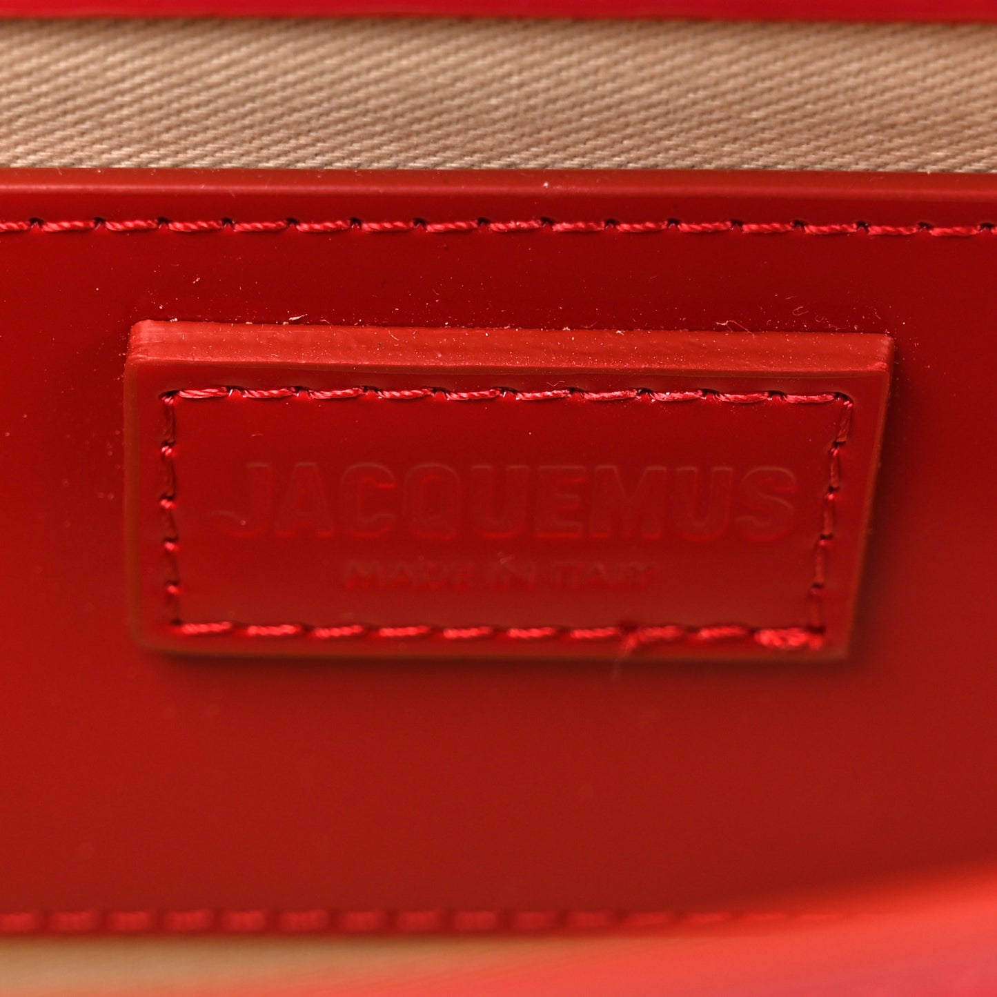 Glazed Calfskin Le Grand Bambino Red