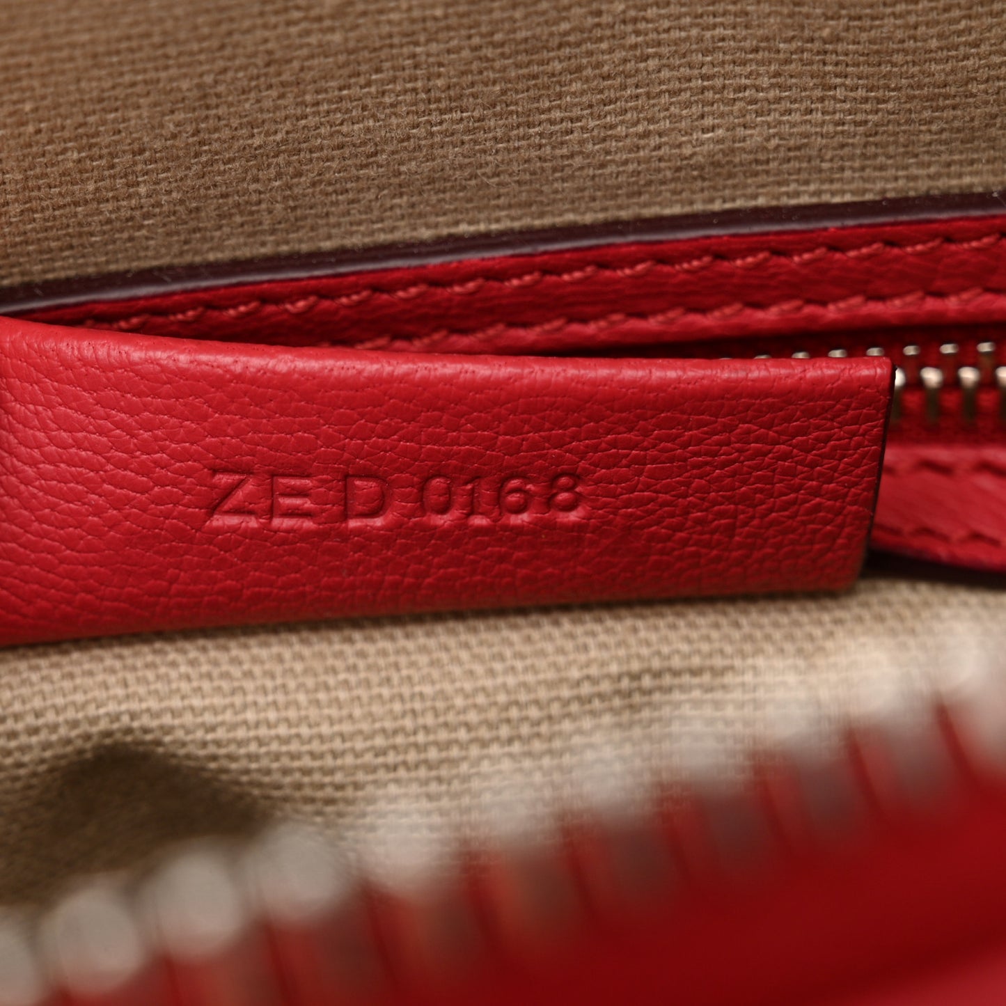 Sugar Goatskin Mini Antigona Medium Red