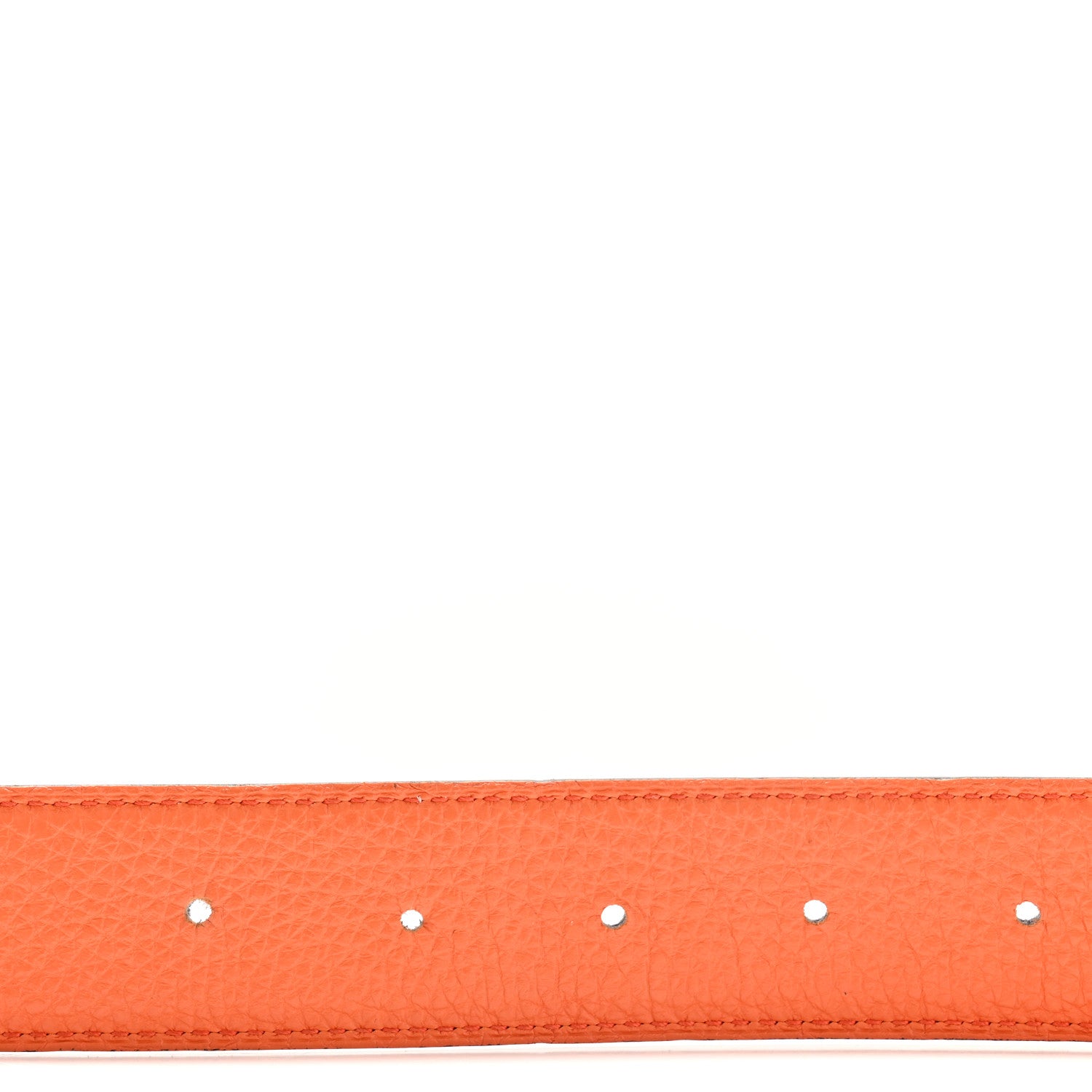 Hermes Box Togo 32mm H Belt 85 34 Black Orange 4 of 8