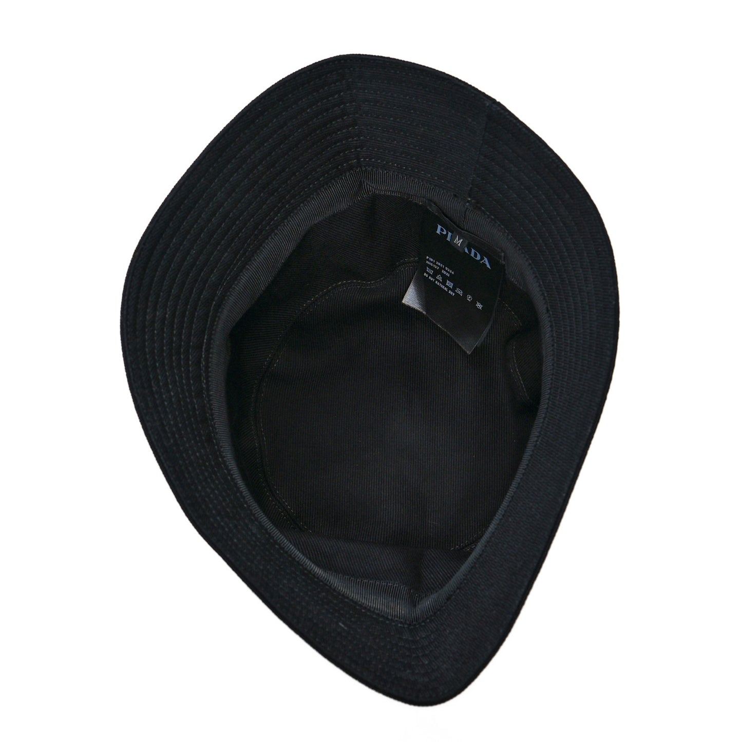 Drill Nylon Metal Triangle Logo Mens Bucket Hat M Black