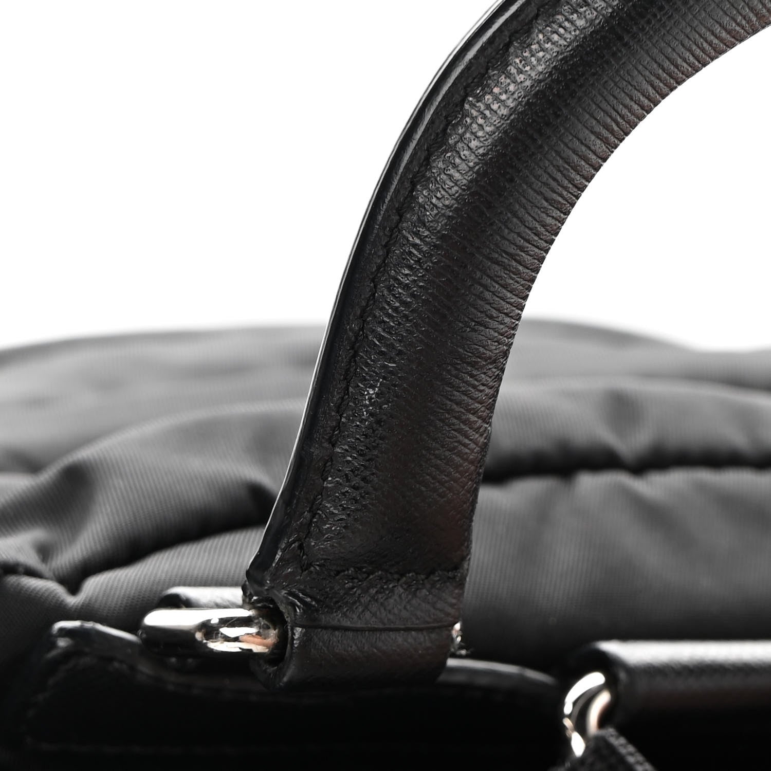 Prada Tessuto Nylon Medium Dome Backpack Black 13 of 15