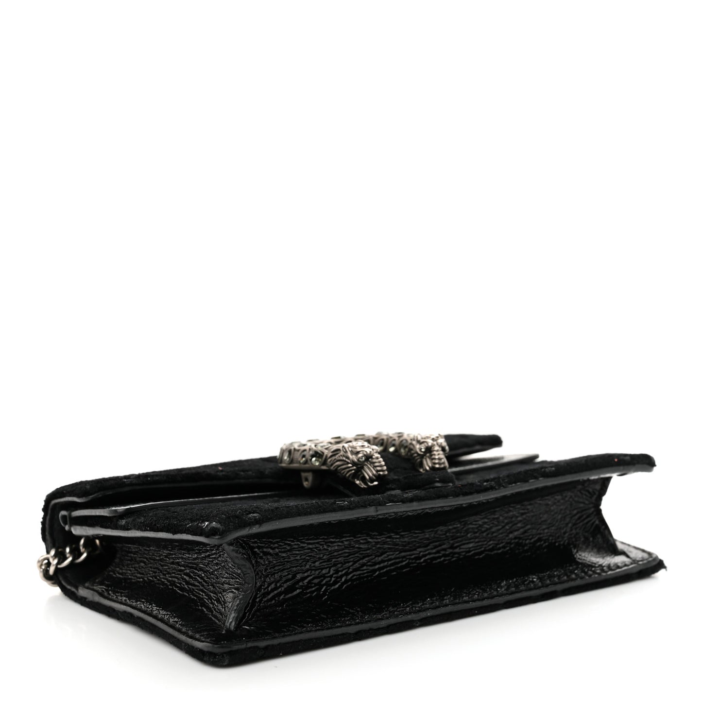 Velvet GG Monogram Super Mini Dionysus Shoulder Bag Black