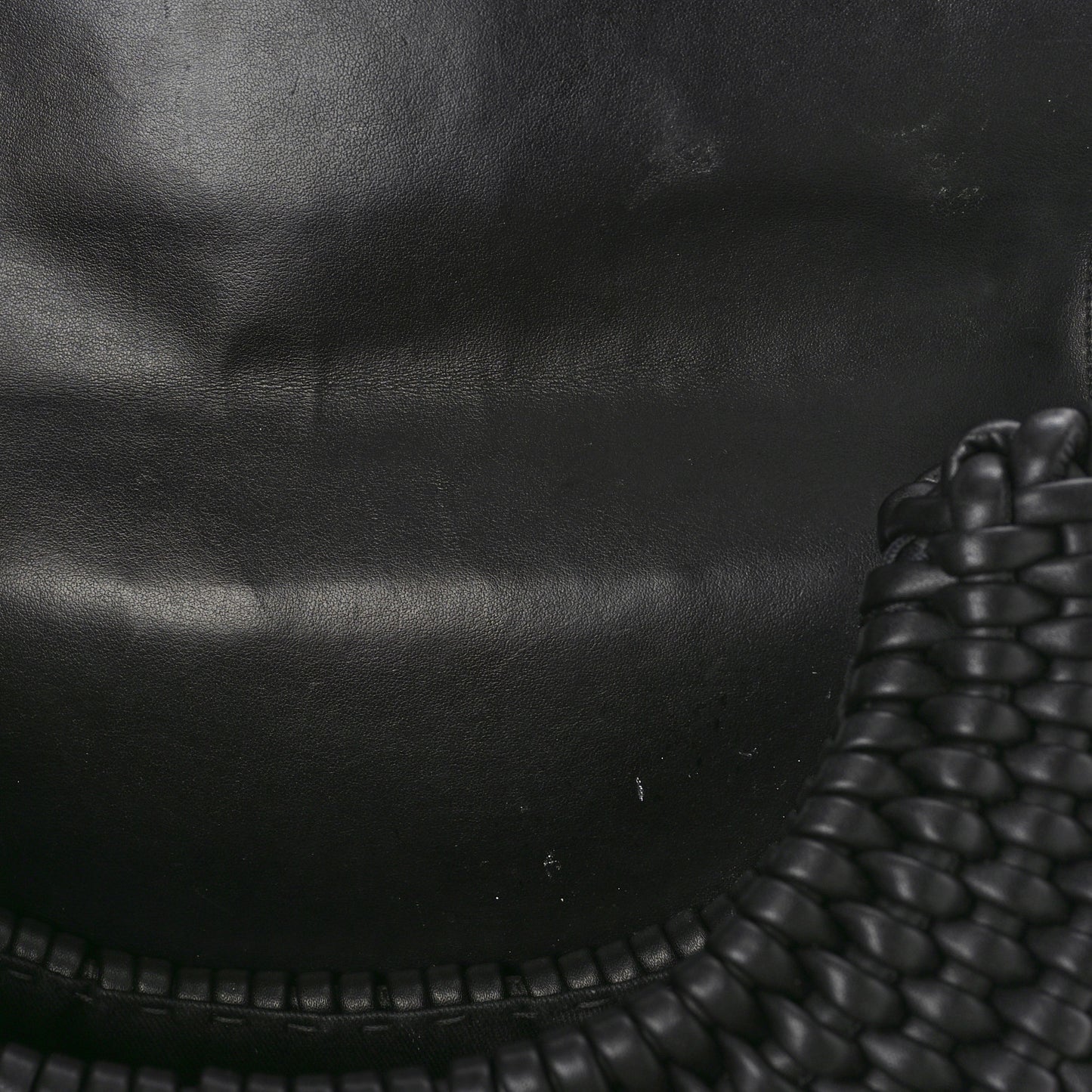 Calfskin Woven T-Twist Crossbody Black