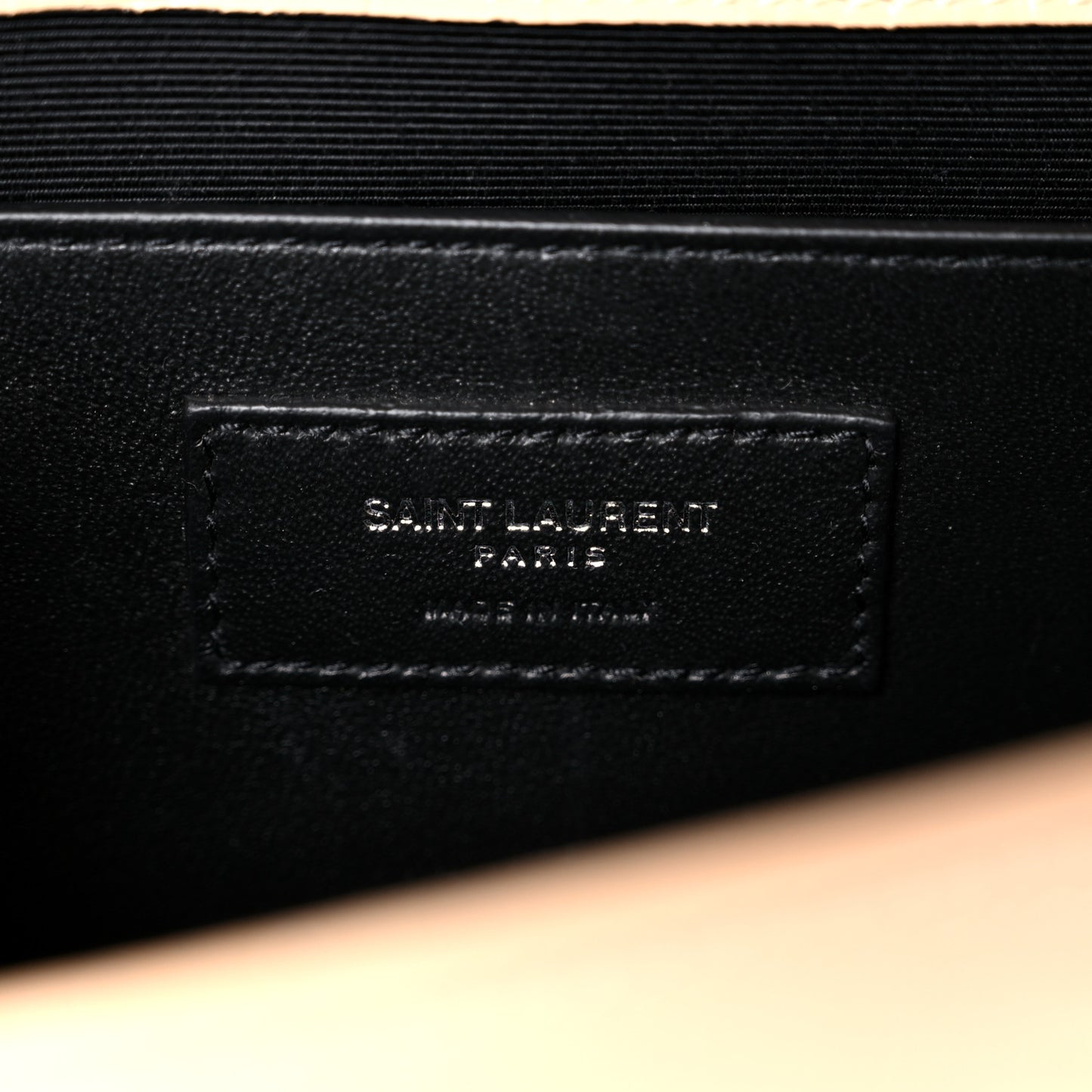 Calfskin Crocodile Embossed Medium Classic Monogram Kate Tassel Satchel Nude Powder