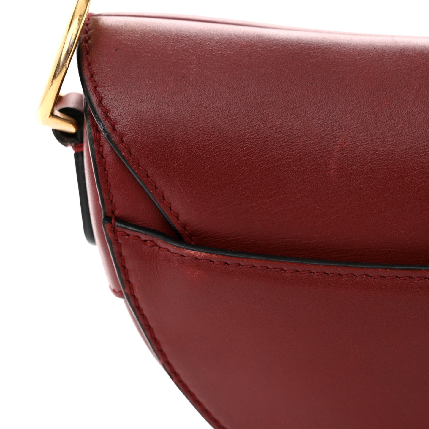 Calfskin Mini Saddle Bag Scarlet