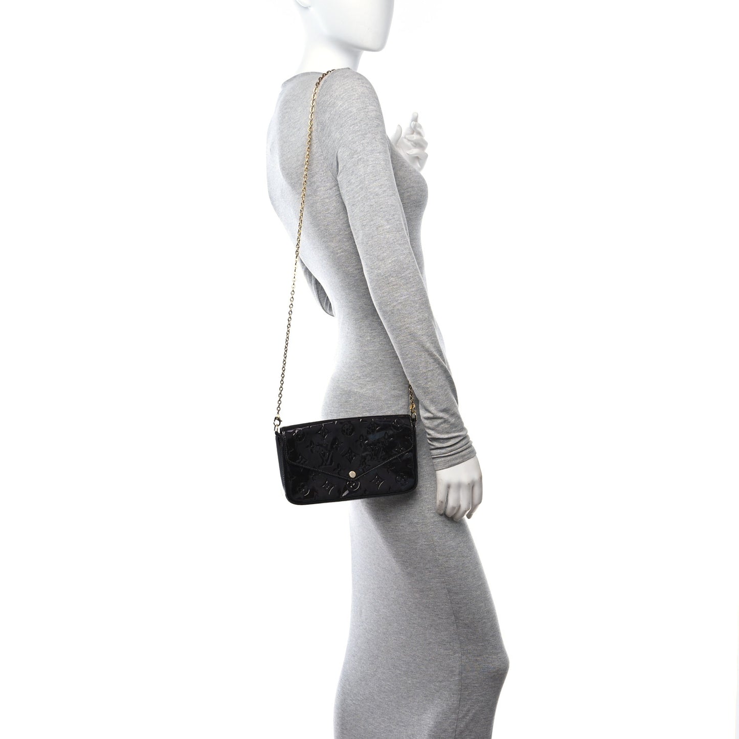 Vernis Pochette Felicie Chain Wallet Amarante