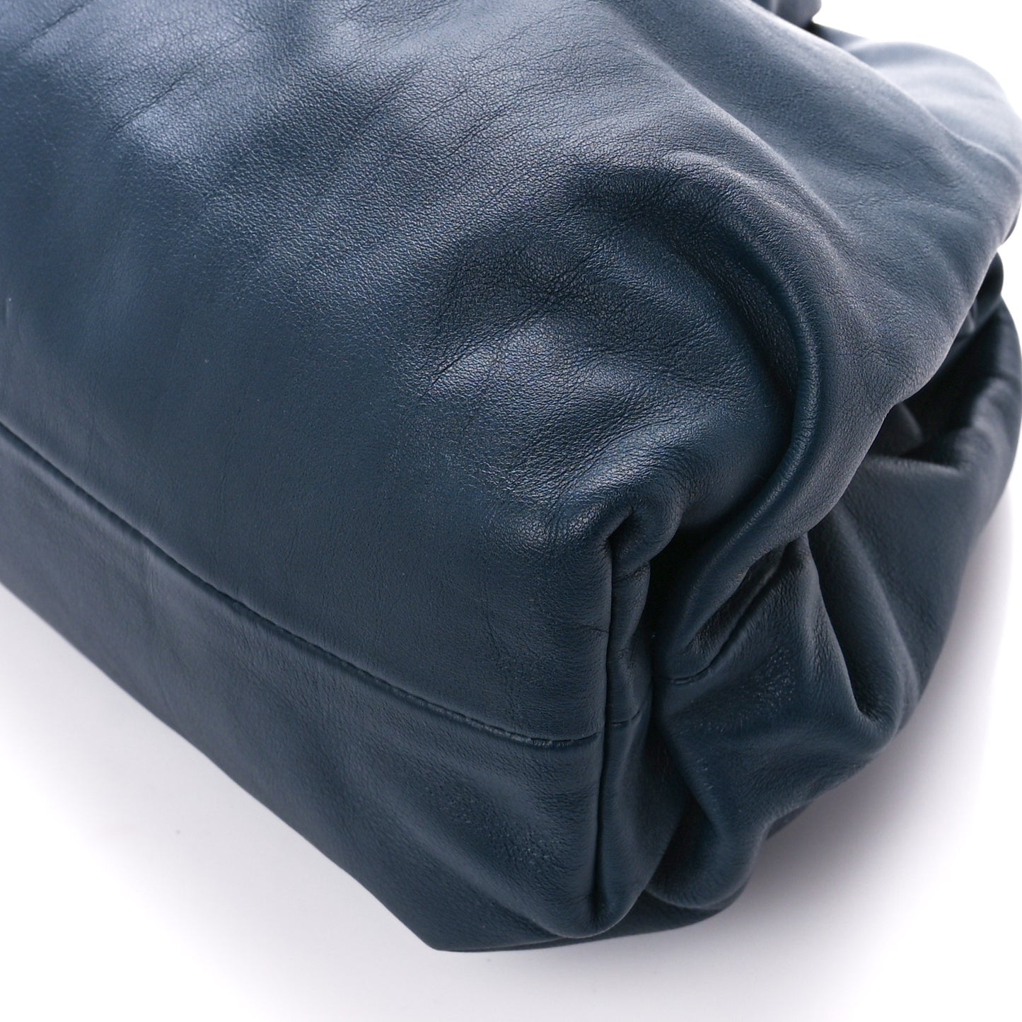Smooth Butter Calf The Pouch Oversized Clutch Deep Blue