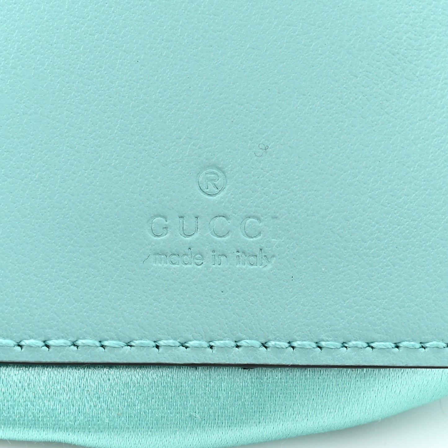 Moire Fabric Calfskin Crystal Matelasse Mini GG Marmont 2.0 Bucket Bag Dark Ocean Wave Crystal