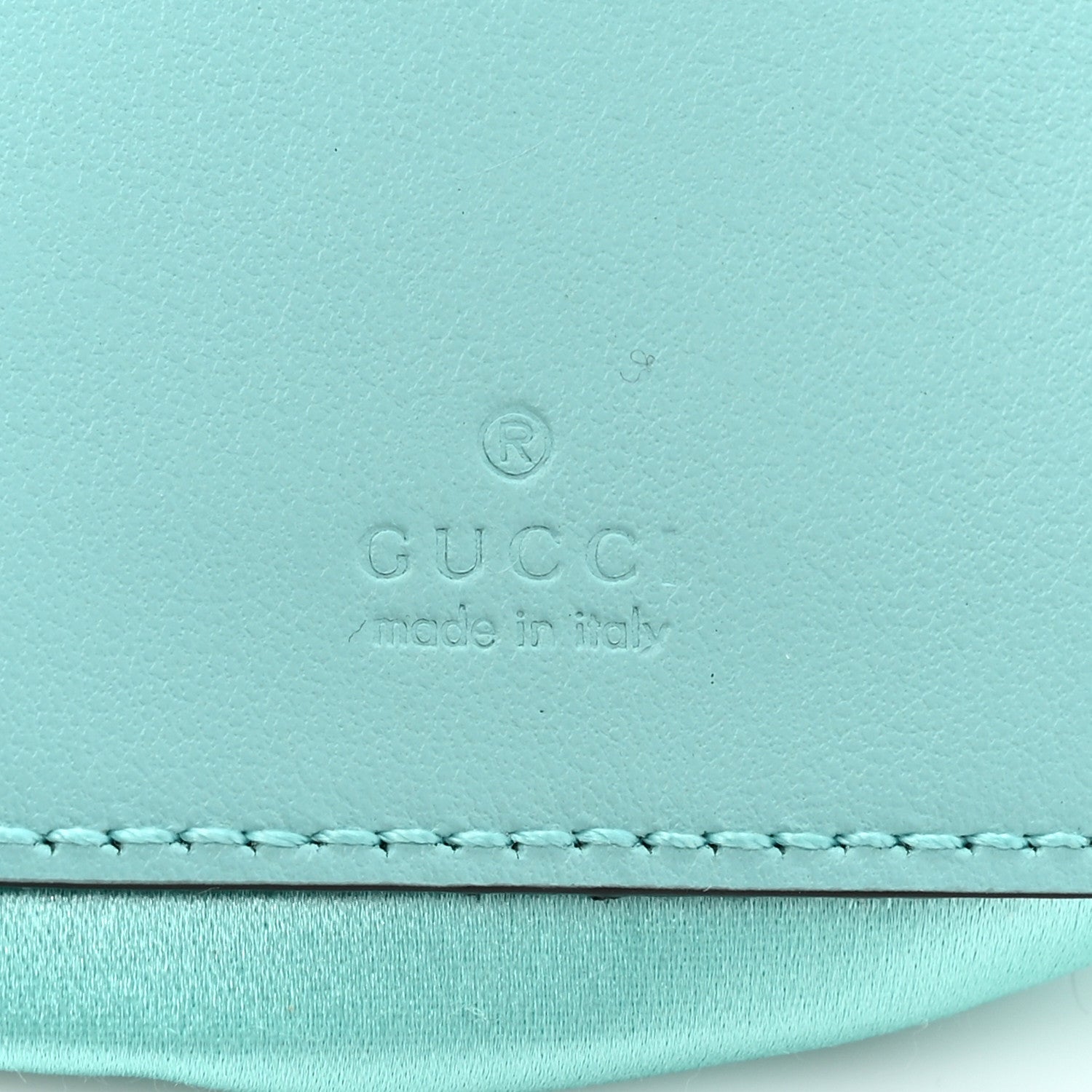 Gucci Moire Fabric Calfskin Crystal Matelasse Mini GG Marmont 2.0 Bucket Bag Dark Ocean Wave Crystal 6 of 10