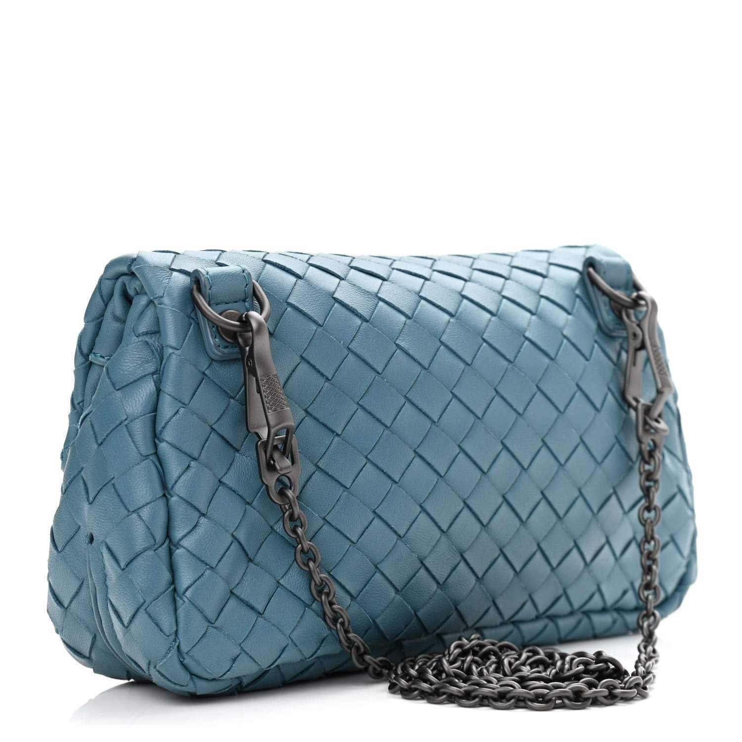 Bottega Veneta Nappa Intrecciato Small Chain Crossbody Denim 2 of 9
