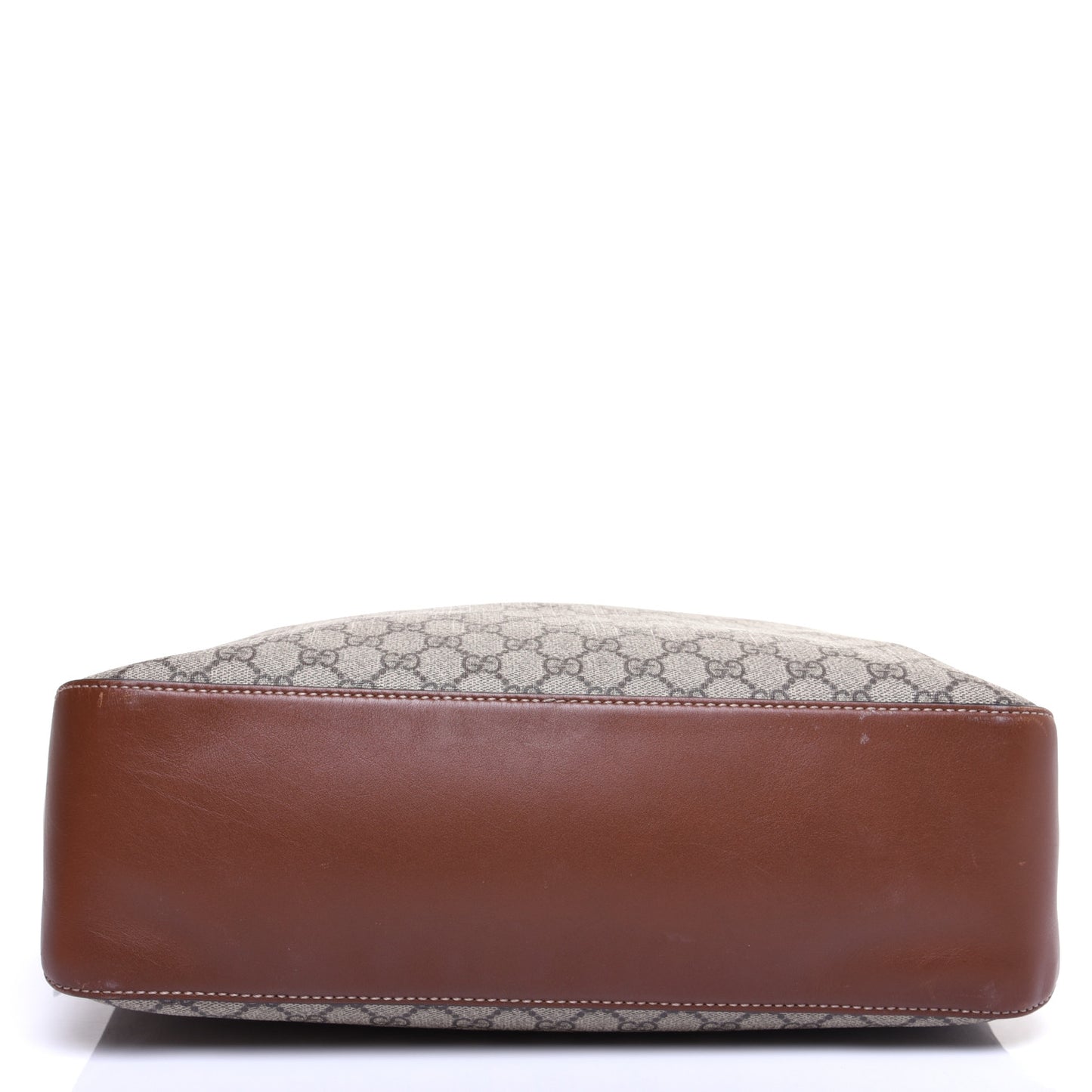 GG Supreme Monogram Large Linea A Hobo Light Brown