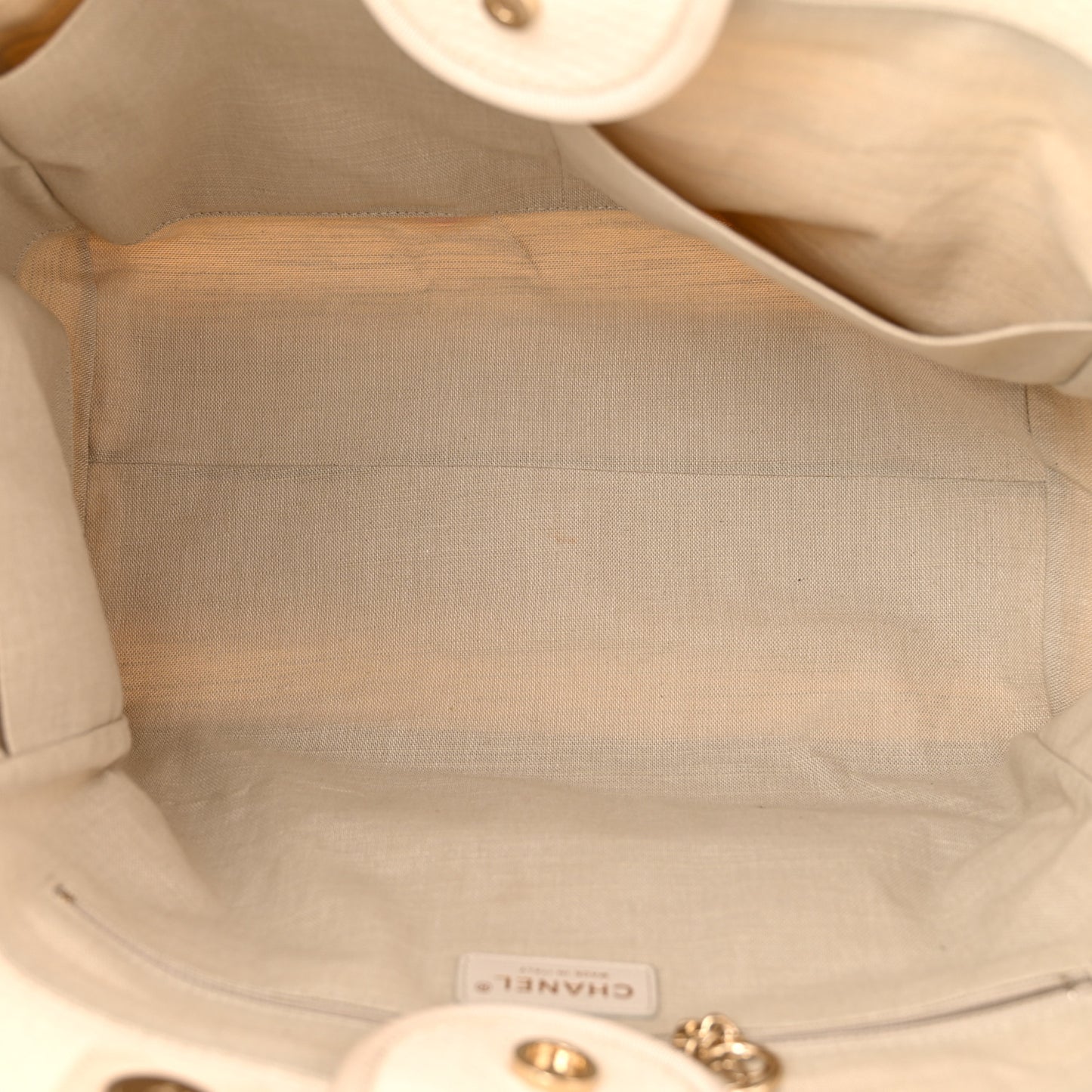Mixed Fibers Medium Deauville Tote White