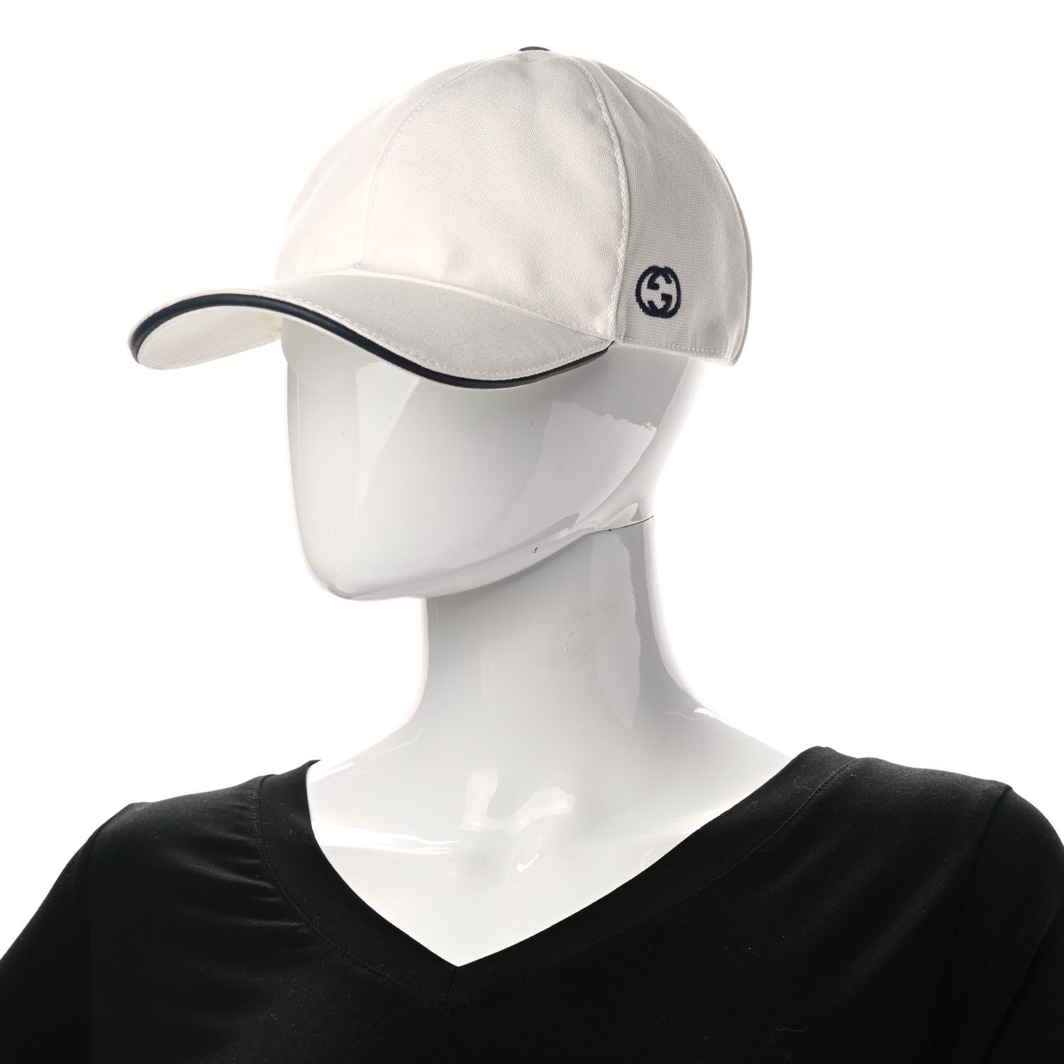 Gucci Canvas Web Baseball Hat XL 60 White 2 of 9