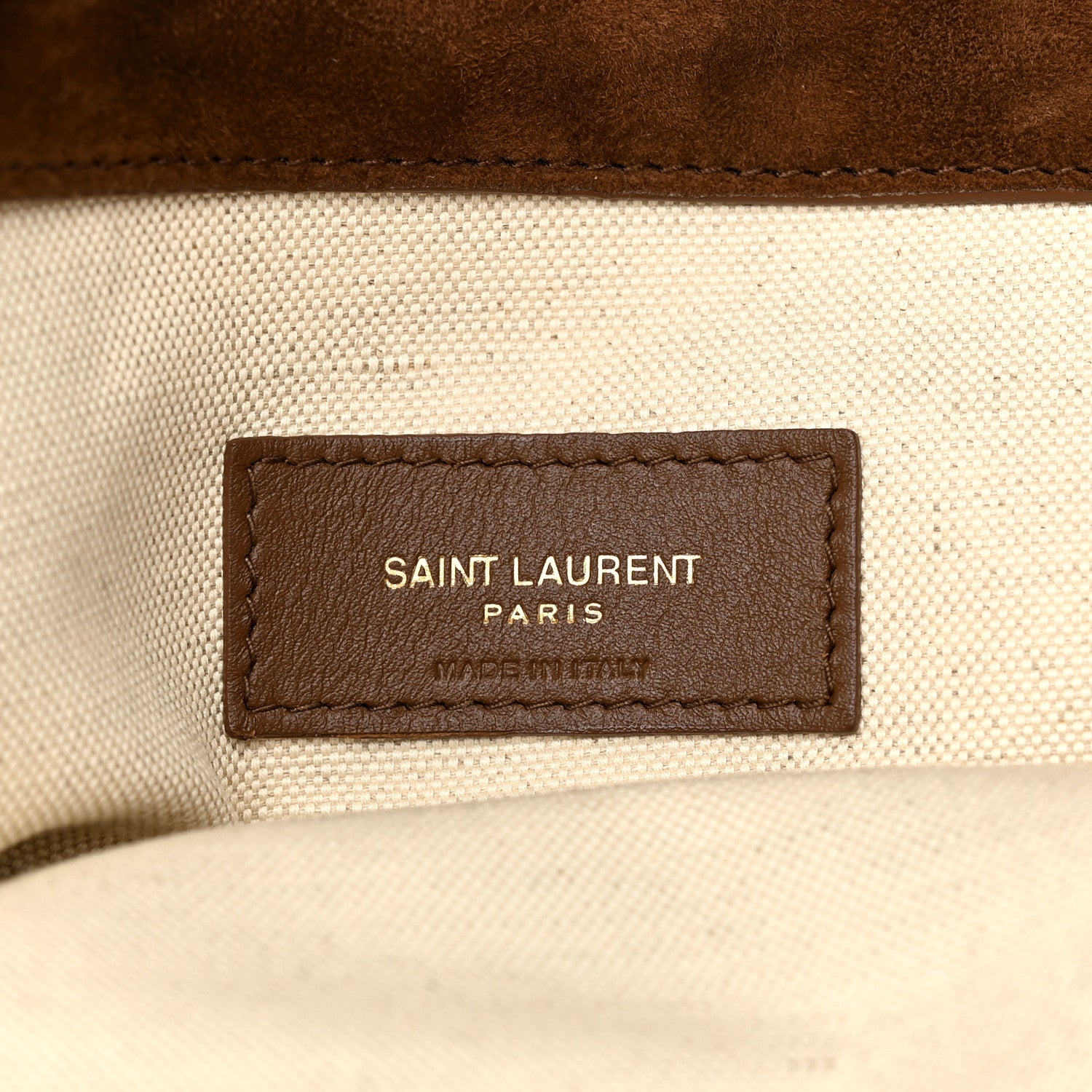 Saint Laurent Suede Shearling Patchwork Monogram Giant Jamie Brown Beige 7 of 12