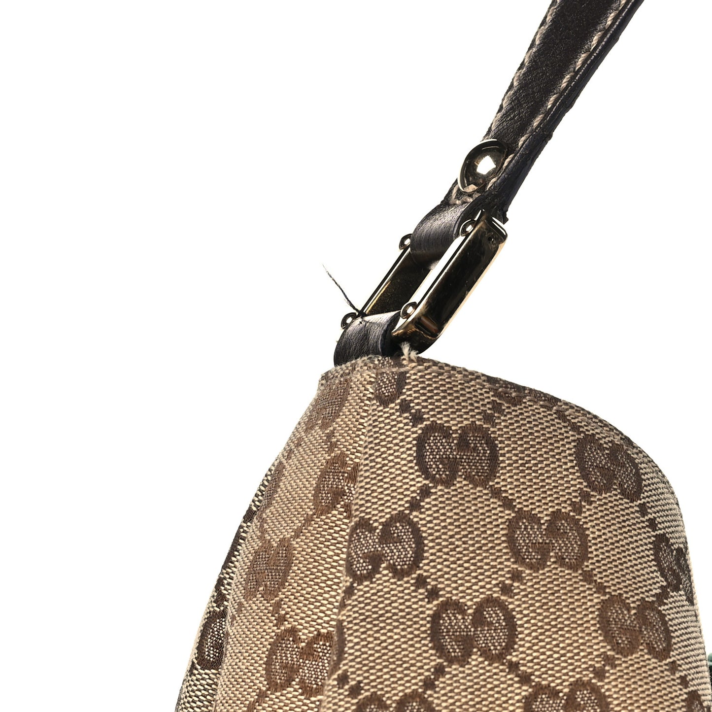 Monogram Large New Ladies Web Hobo Dark Brown