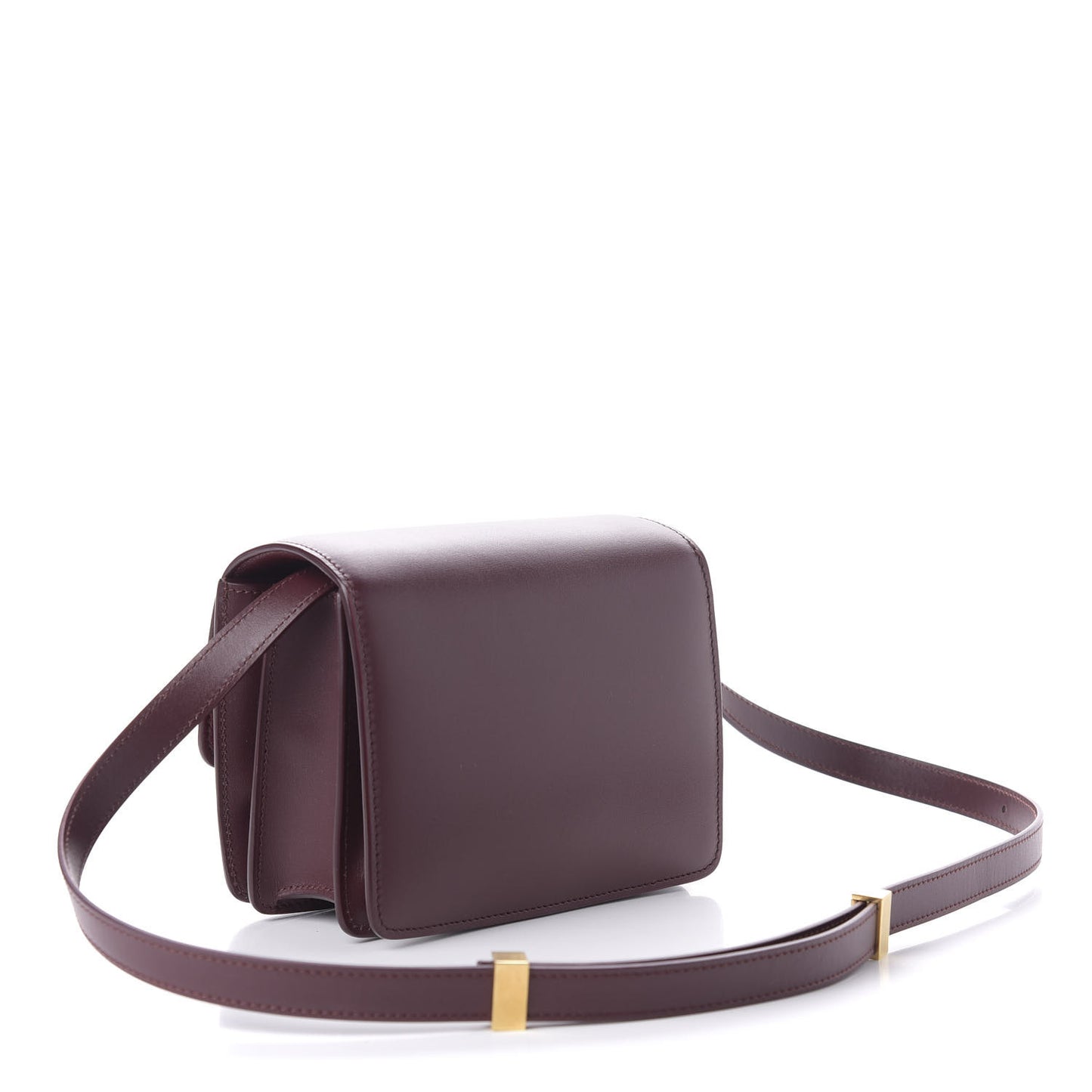Box Calfskin Small Classic Box Flap Bag Burgundy