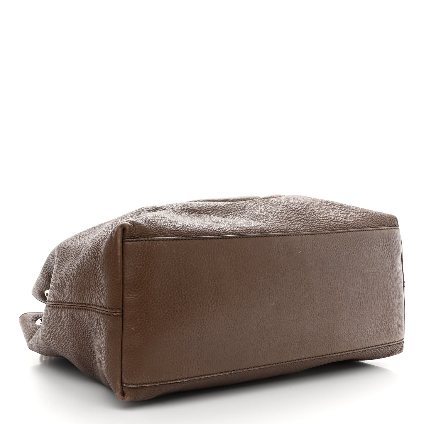 Pebbled Calfskin Medium Soho Chain Shoulder Bag Maple Brown