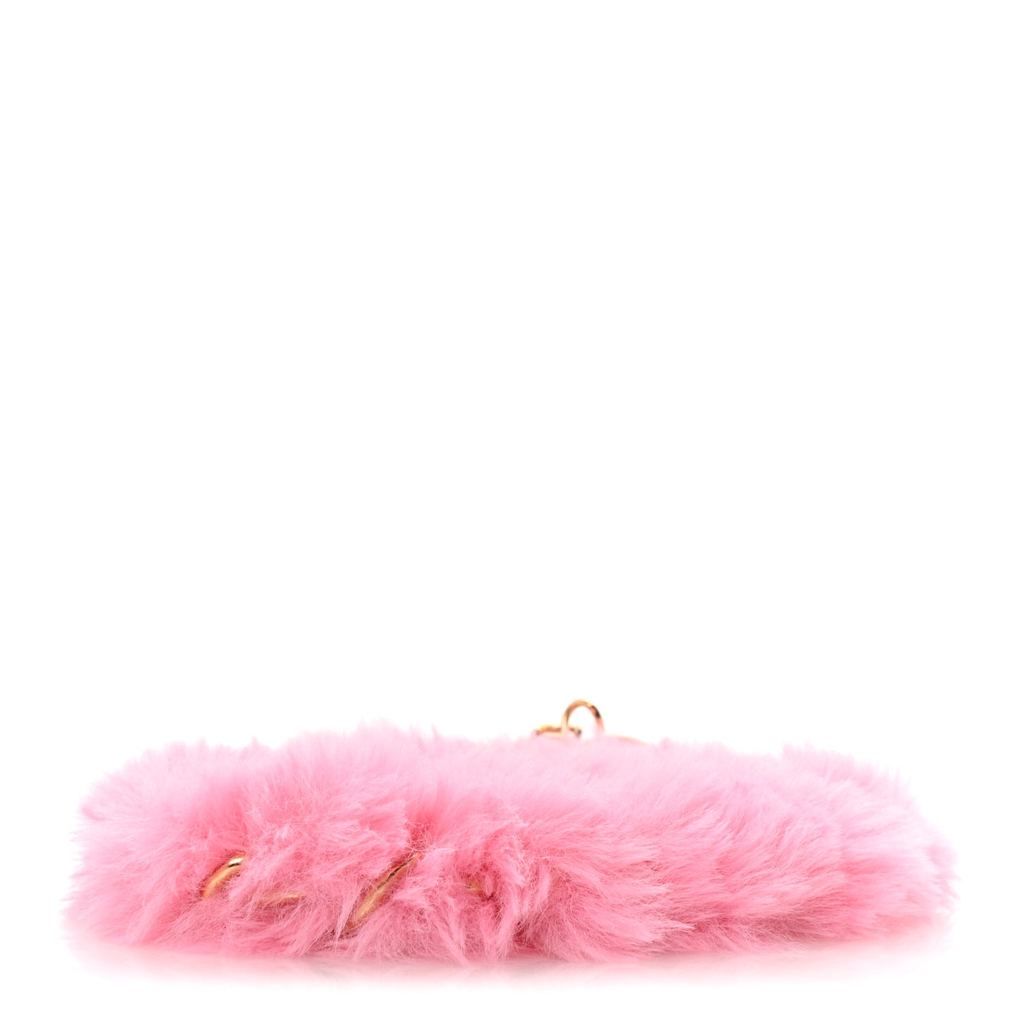 Fur CC Chain Belt 75 Gold Pink