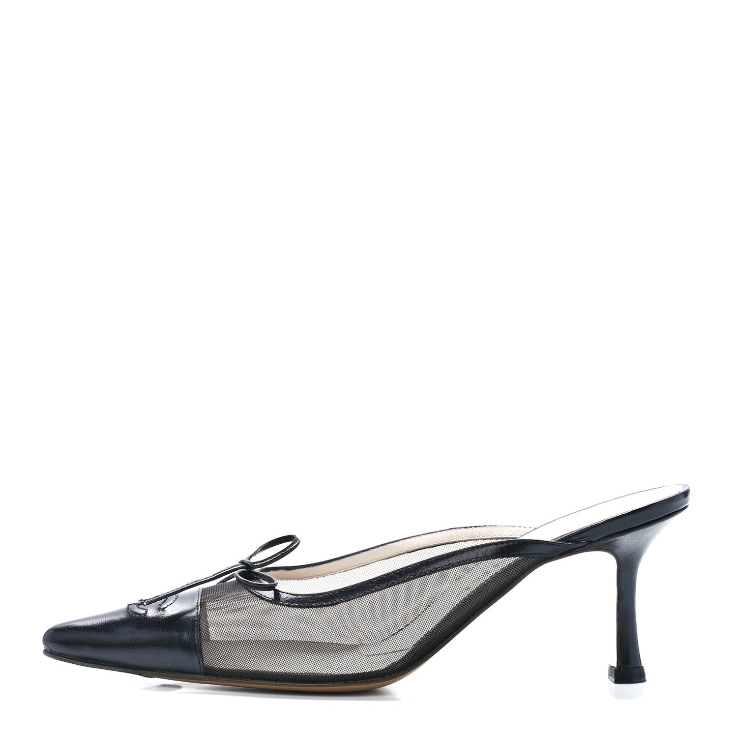 Mesh Cap Toe CC Mules 36 Black