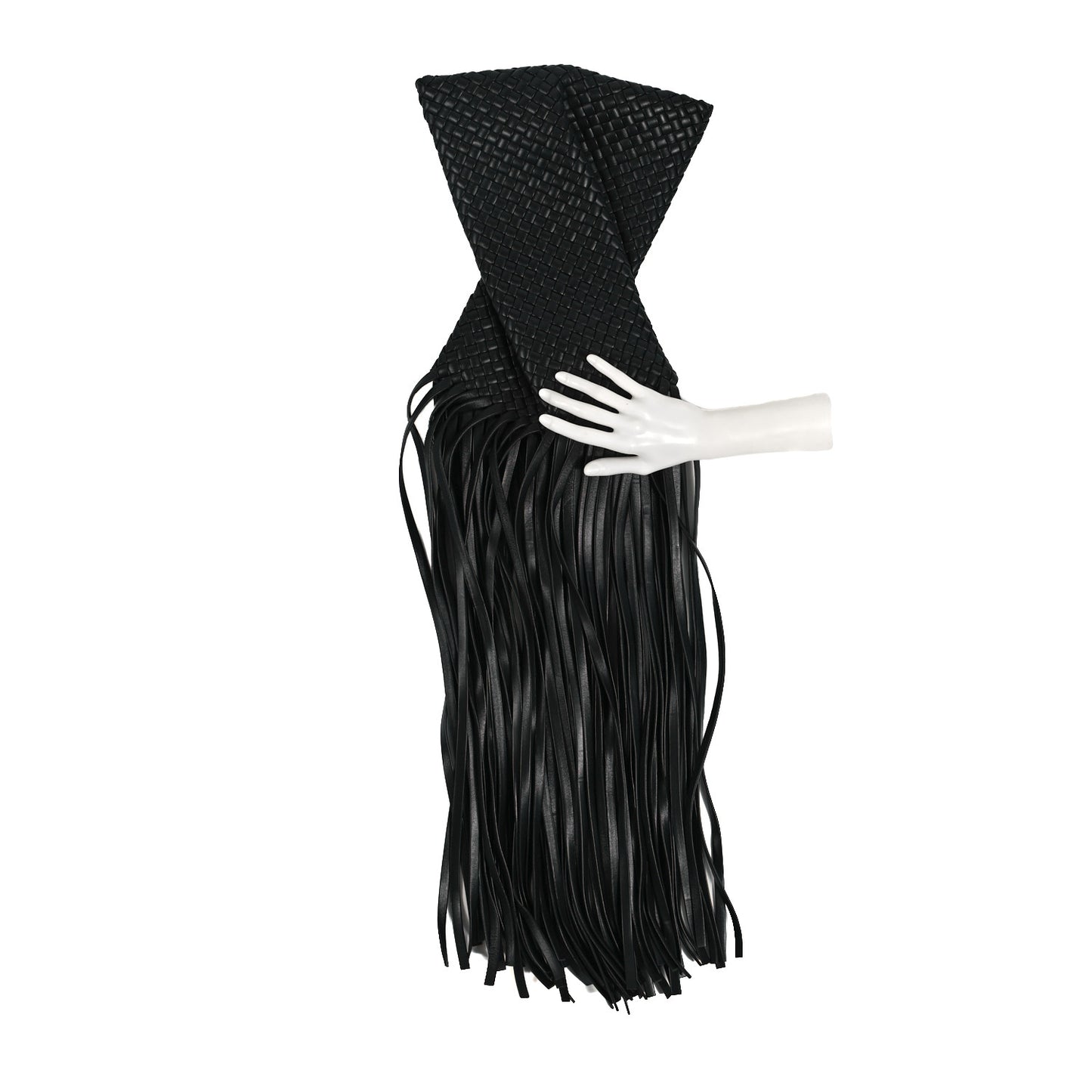 Nappa Intrecciato The Fringe Crisscross Bag Black