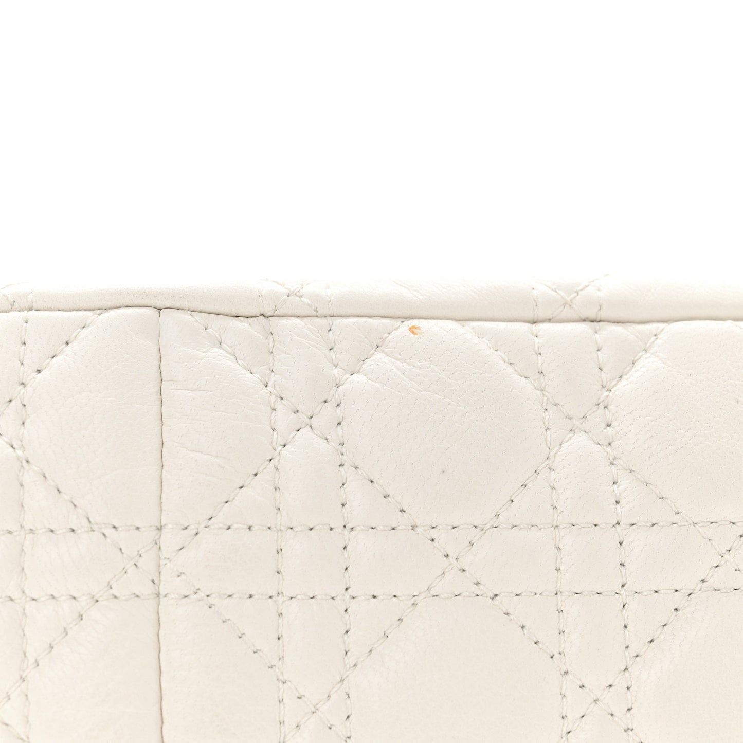 Lambskin Cannage New Lock Flap White