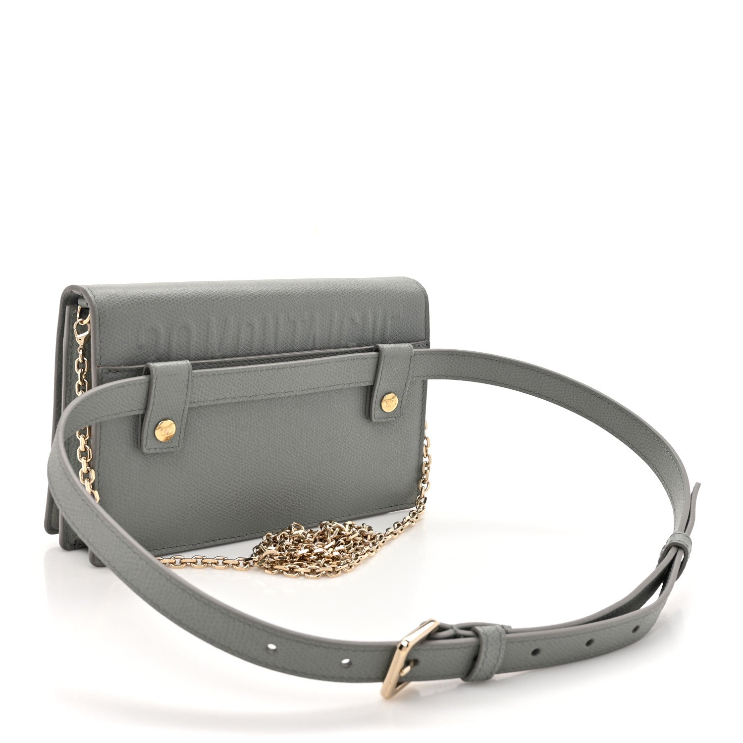 Christian Dior Calfskin 30 Montaigne 2 in 1 Pouch Grey 2 of 20