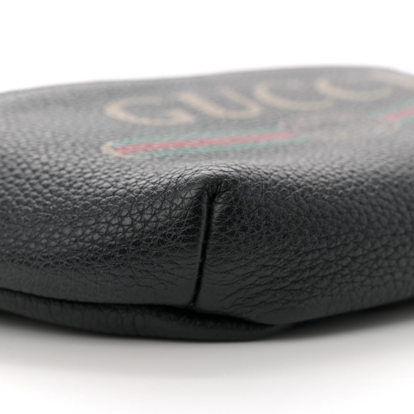 Grained Calfskin Small Logo Belt Bag Black