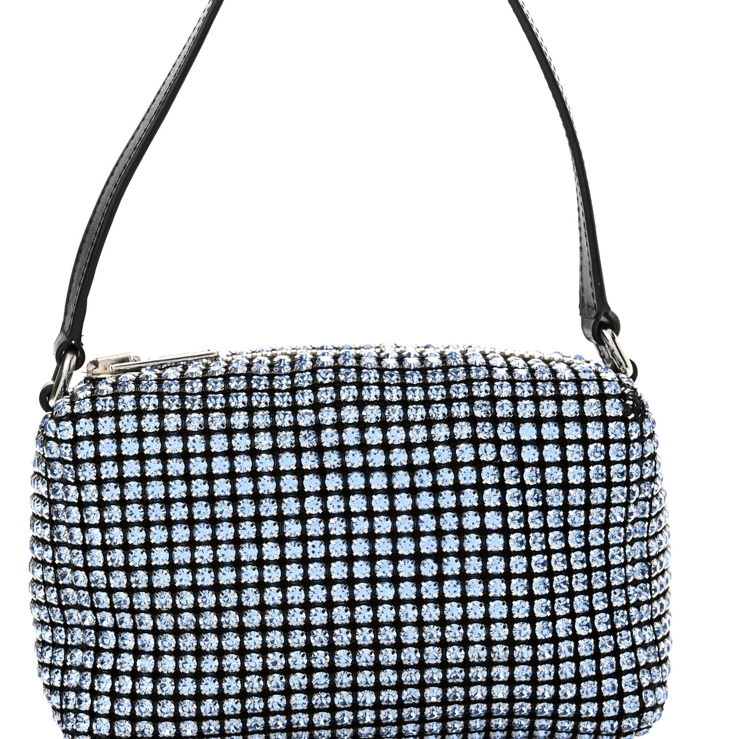 Mesh Crystal Rhinestone Mini Heiress Pouch Navy