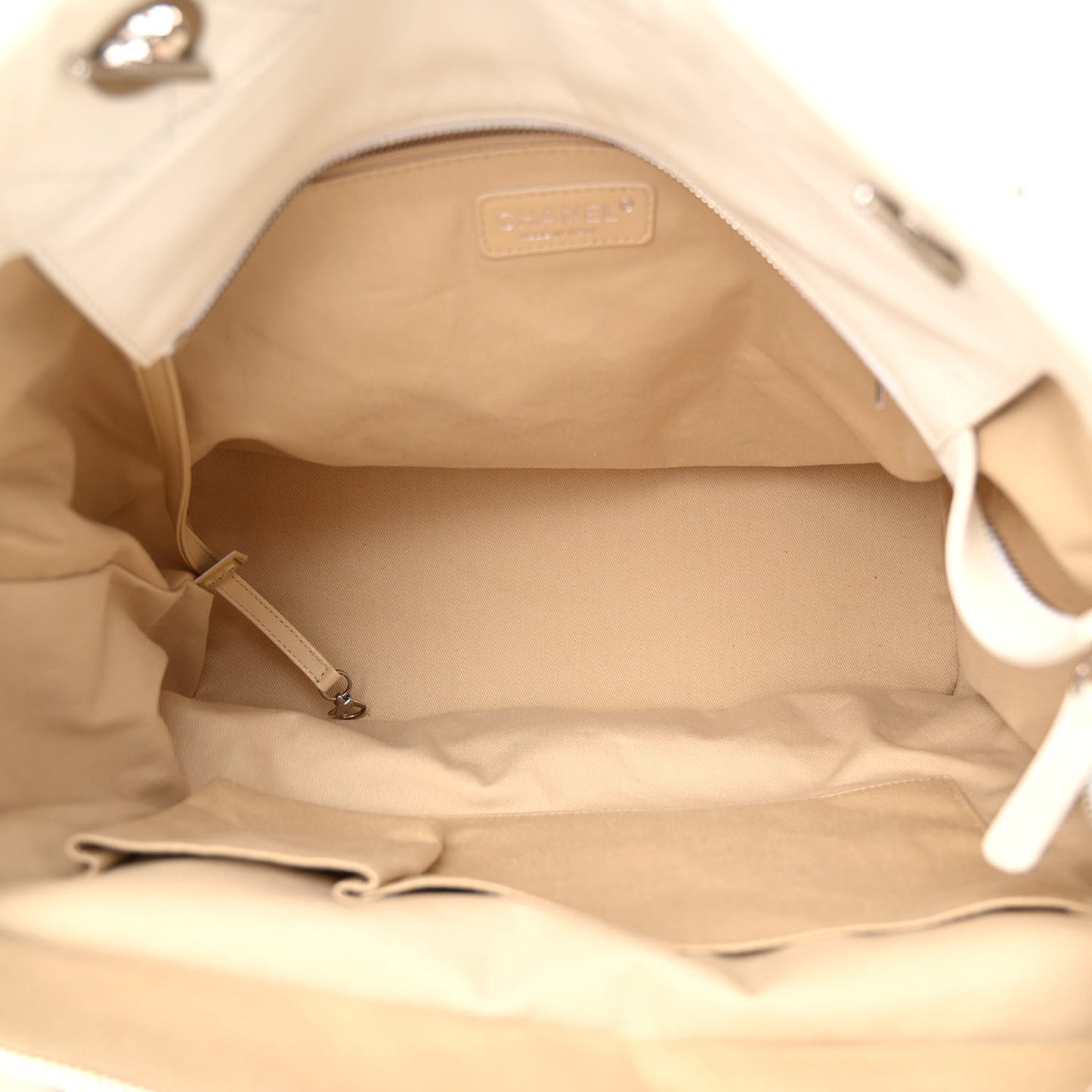 Calfskin Quilted Gabrielle Shopping Tote White