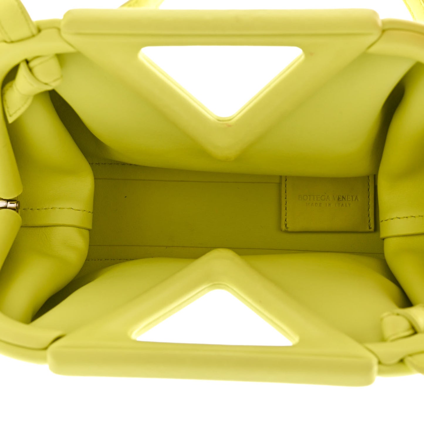 Calfskin Small The Point Triangle Bag Seagrass