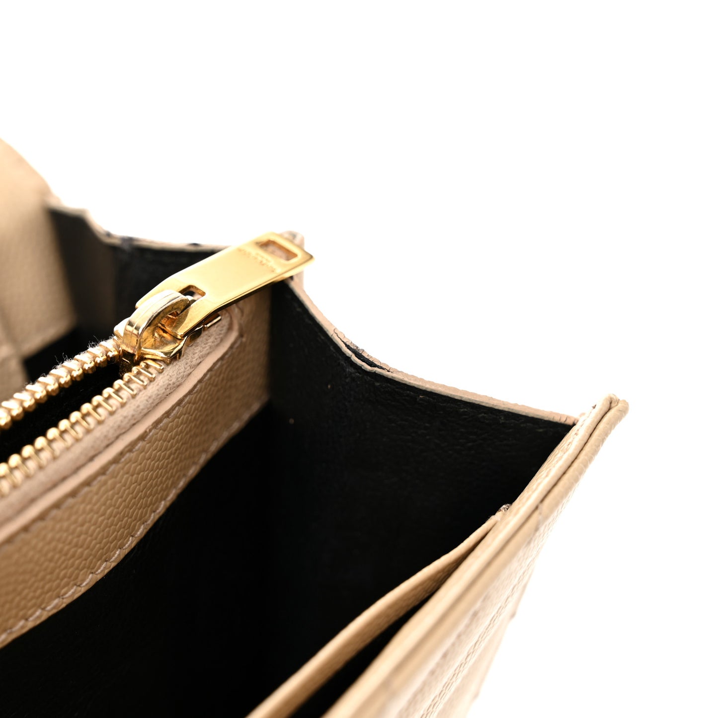 Grain De Poudre Matelasse Chevron Monogram Chain Wallet Nude Powder