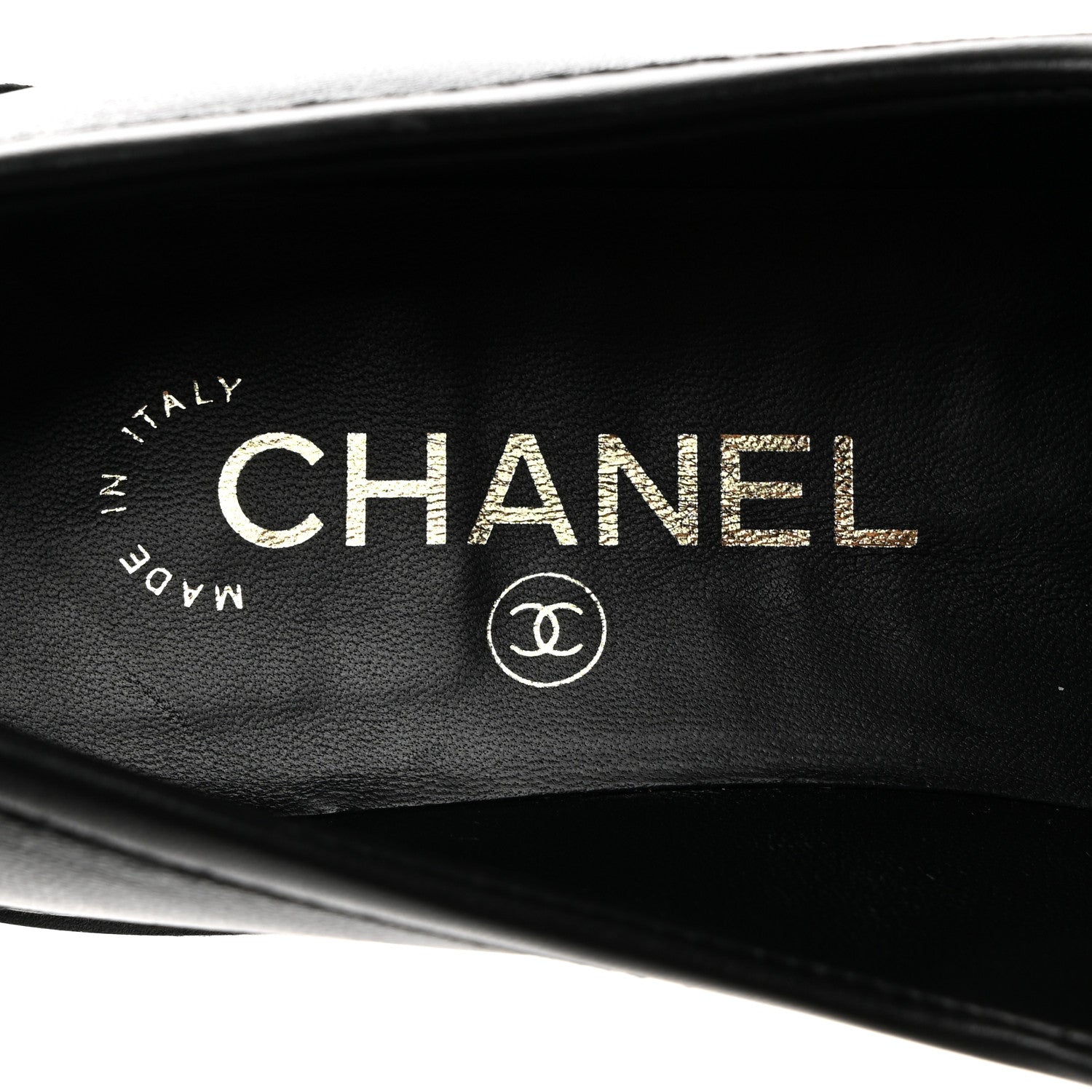 Chanel Lambskin Quilted CC Turnlock Loafers 37.5 Black 6 of 10