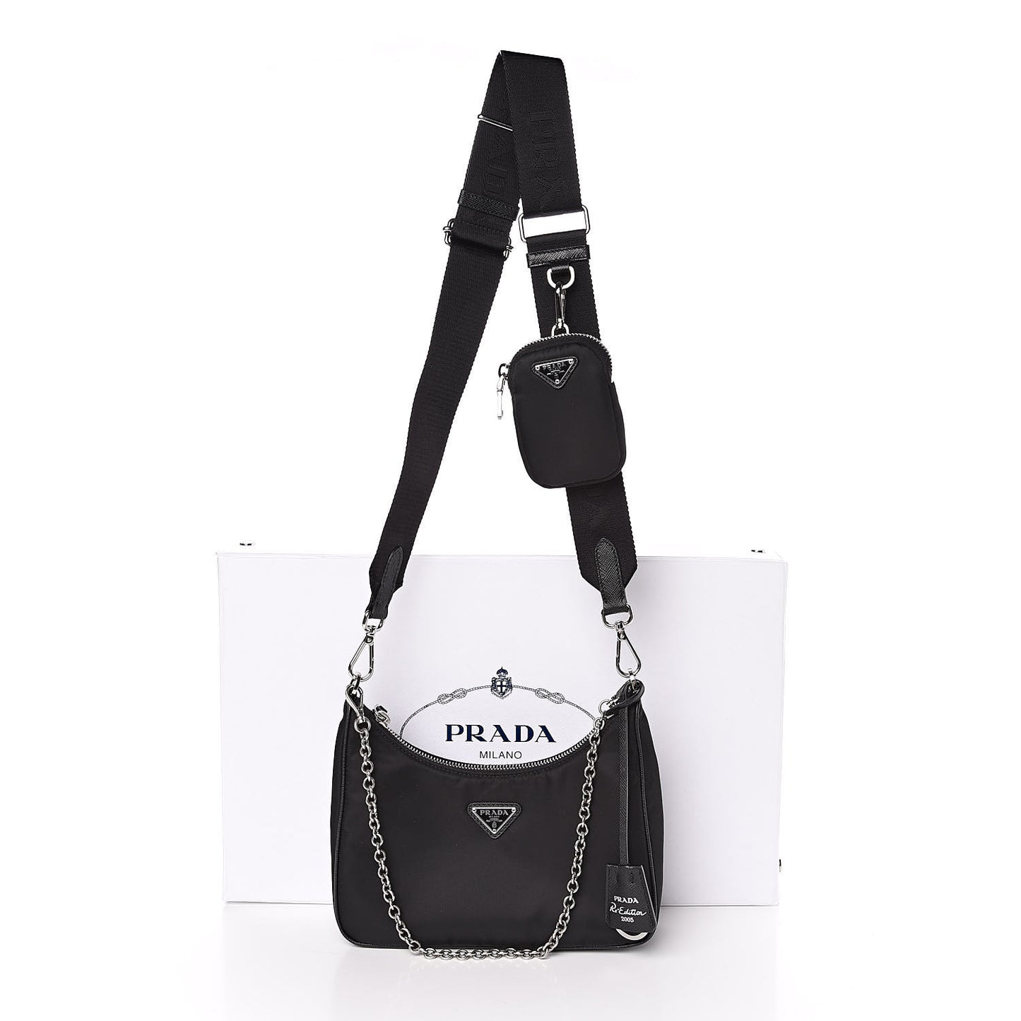 Nylon Re-Edition 2005 Shoulder Bag Black