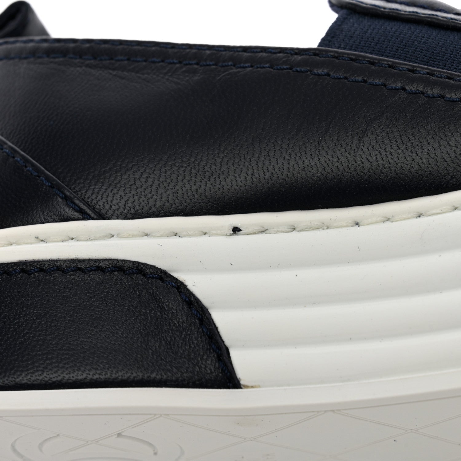 Chanel Lambskin Quilted Womens CC Stroll Sneakers 36 Dark Blue Black 11 of 13