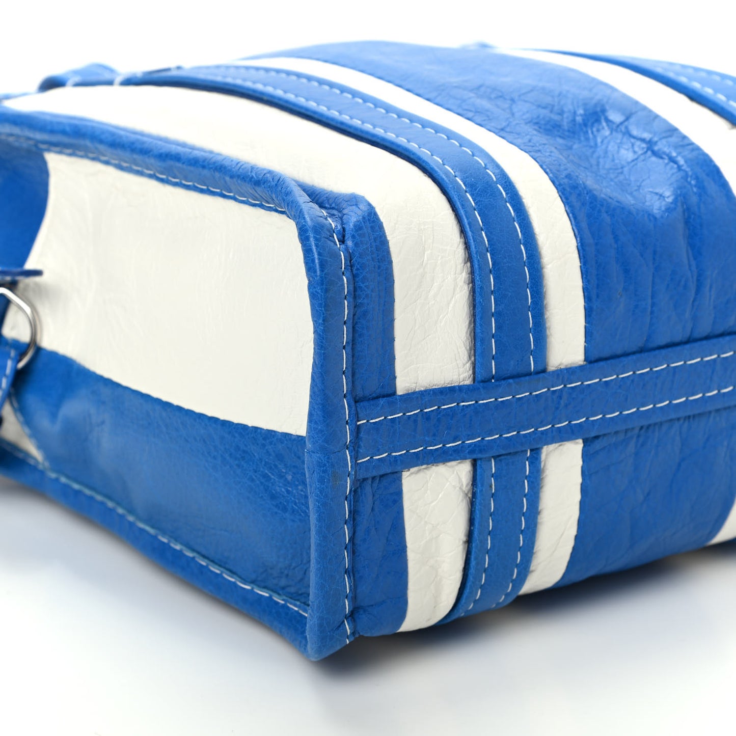 Veau Arena Multicolore XS Bazar Shopper Tote Bleu Lazuli White