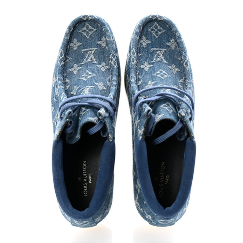 Monogram Denim Mods Ankle Boot 8 Blue
