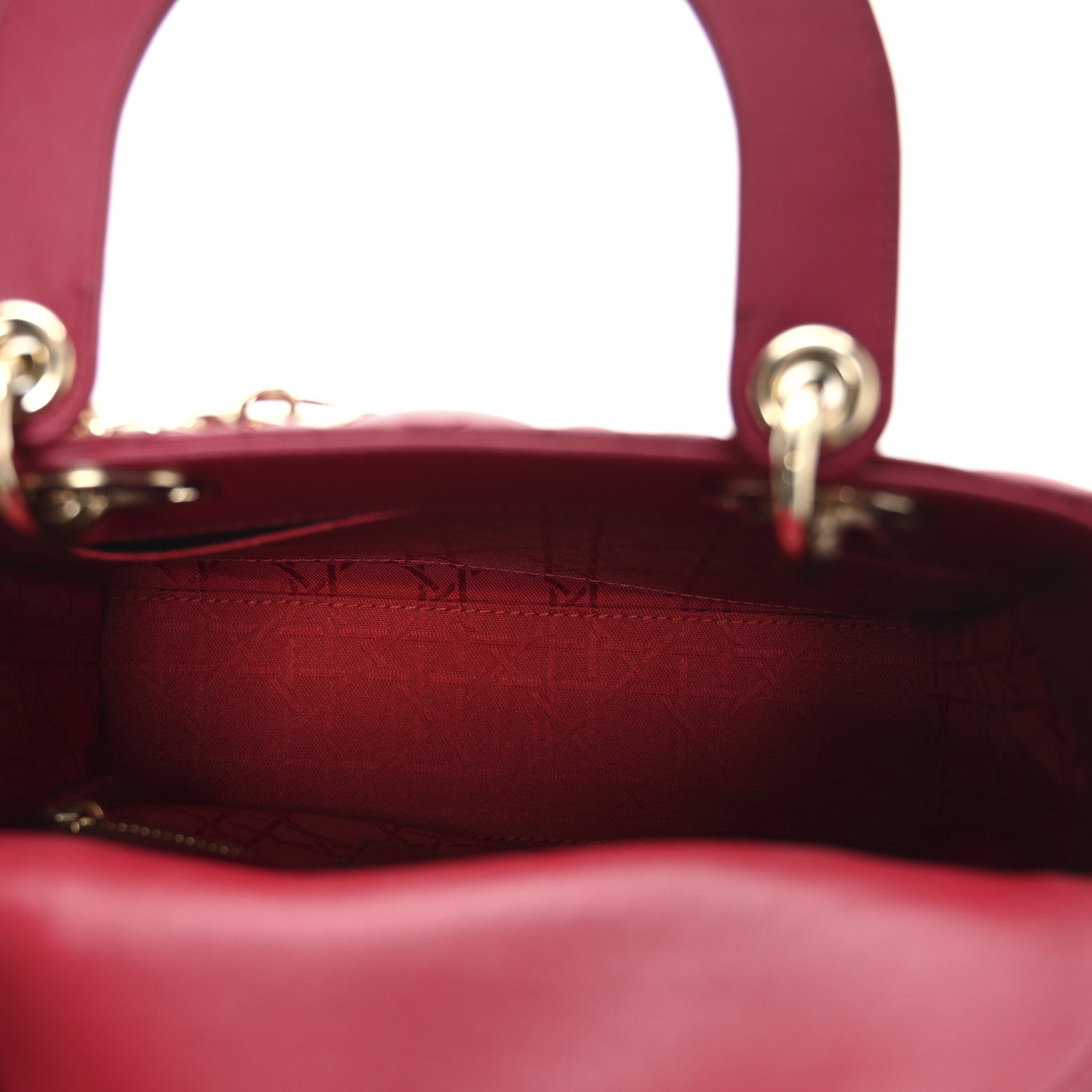 Christian Dior Lambskin Cannage Small My ABCDior Lady Dior Red 5 of 12