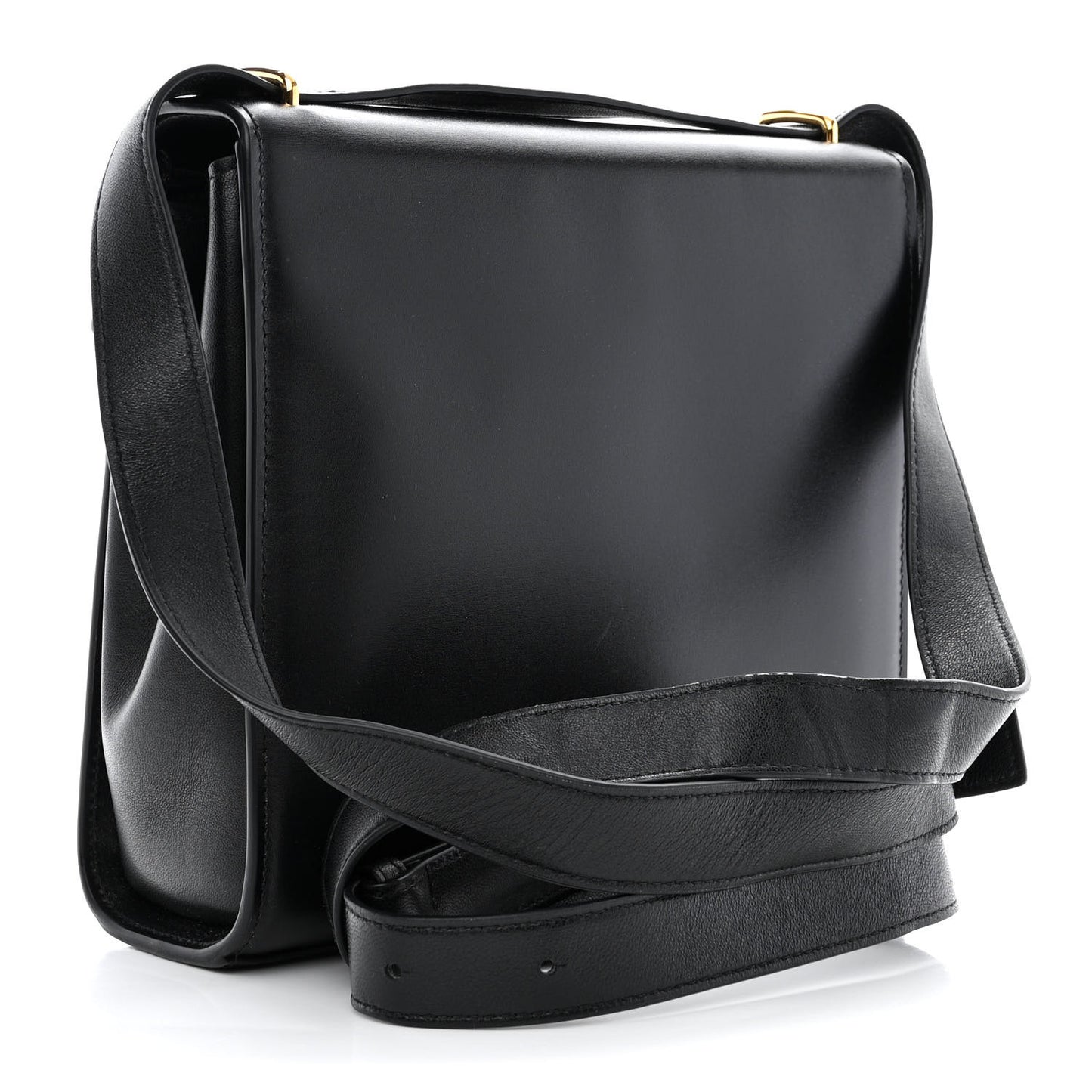 Box Calfskin Nappa Clip Bag Black