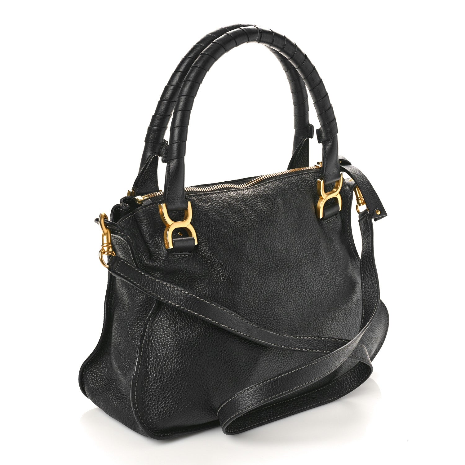 Chloe Calfskin Medium Marcie Satchel Black 2 of 8