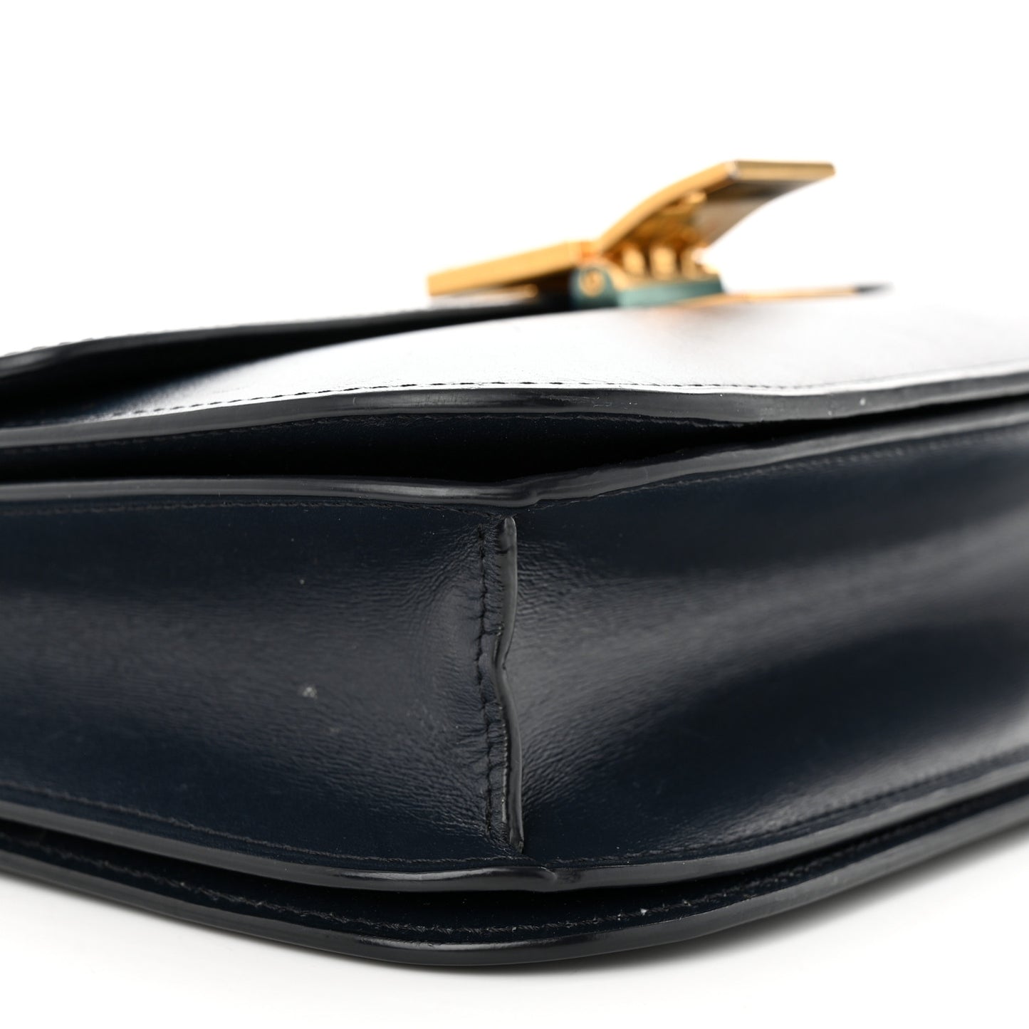 Box Calfskin Medium Classic Box Flap Bag Navy