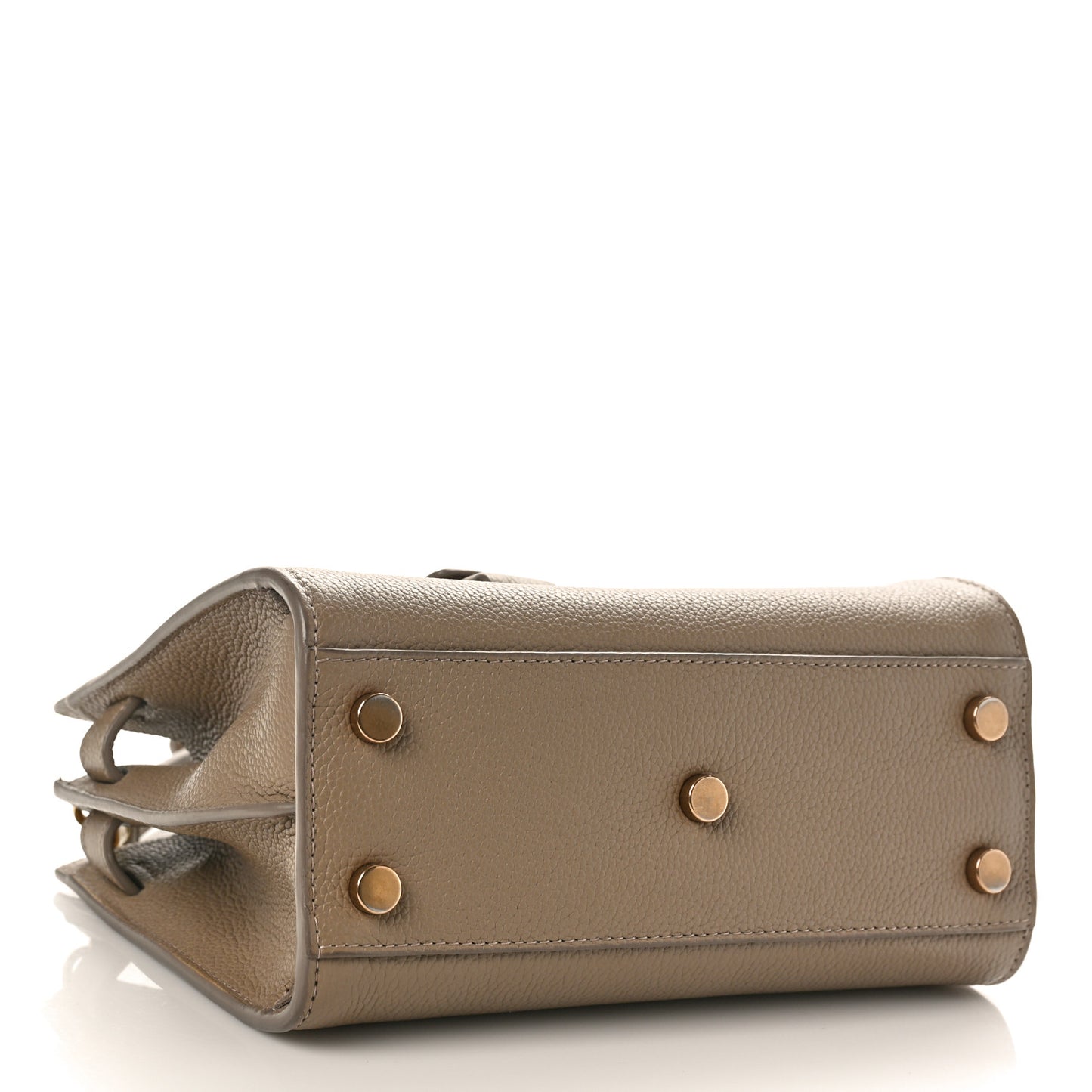 Grained Calfskin Nano Supple Sac De Jour Dark Beige