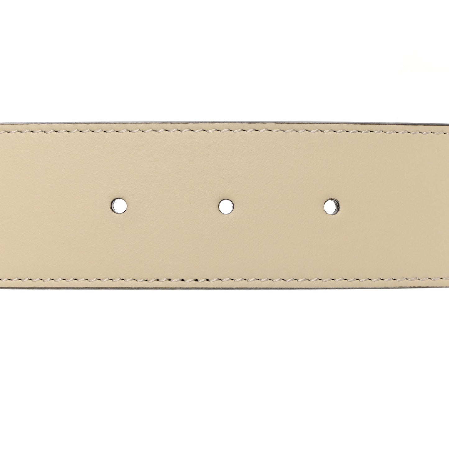 GG Supreme Monogram Matte Plutone Calfskin Double G 40mm Belt 80 32 Beige Ebony Mystic White