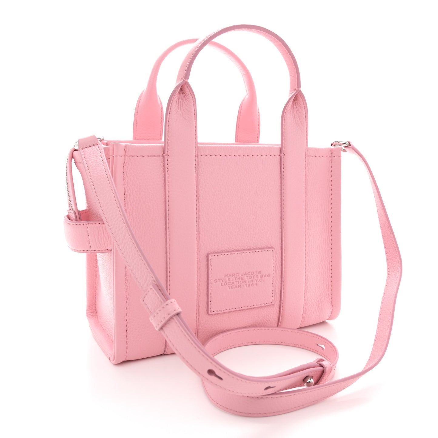 Grained Calfskin Small The Tote Bag Ribbon Pink